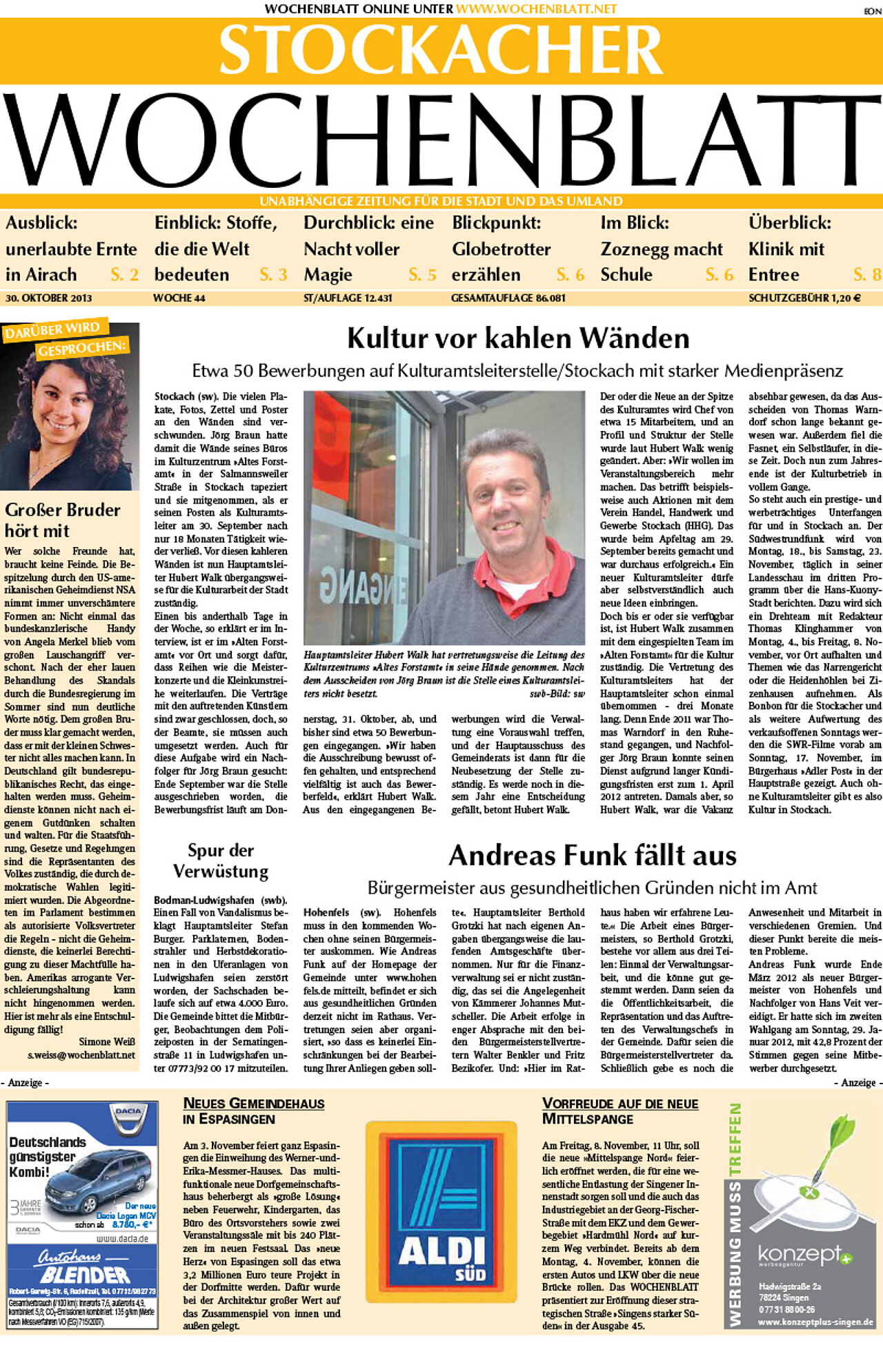 Ausgabe 44 vom 30. Oktober 2013