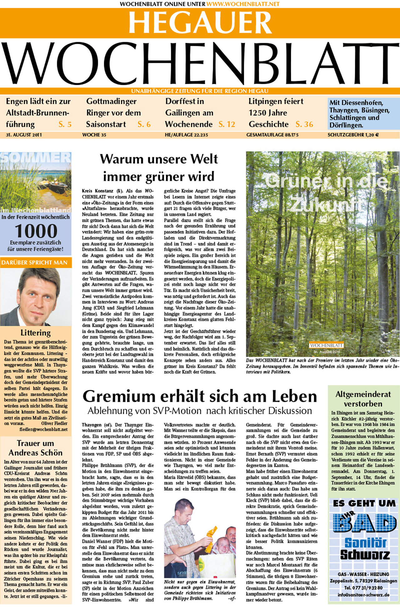 Ausgabe 35 vom 31. August 2011