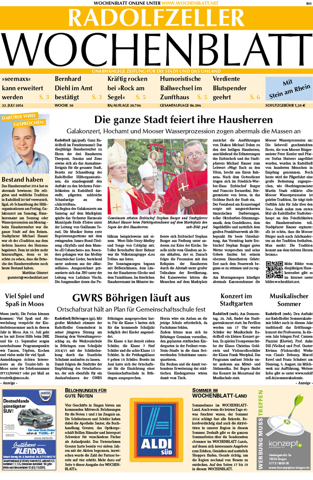 Ausgabe 30 vom 23. Juli 2014