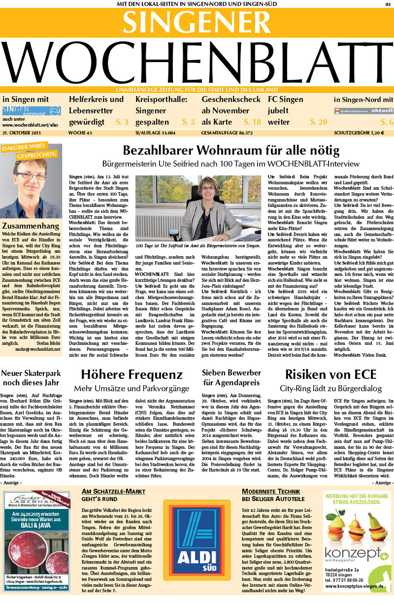 Ausgabe 43 vom 21. Oktober 2015