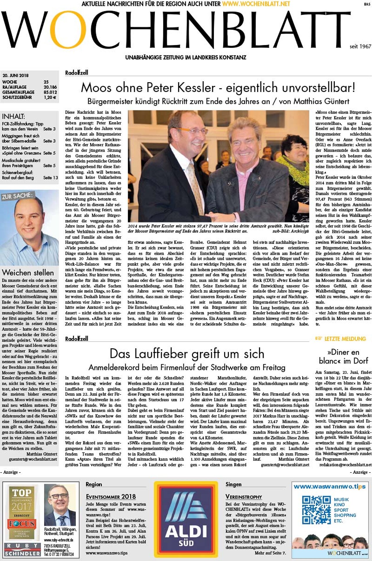 Ausgabe 25 vom 20. Juni 2018