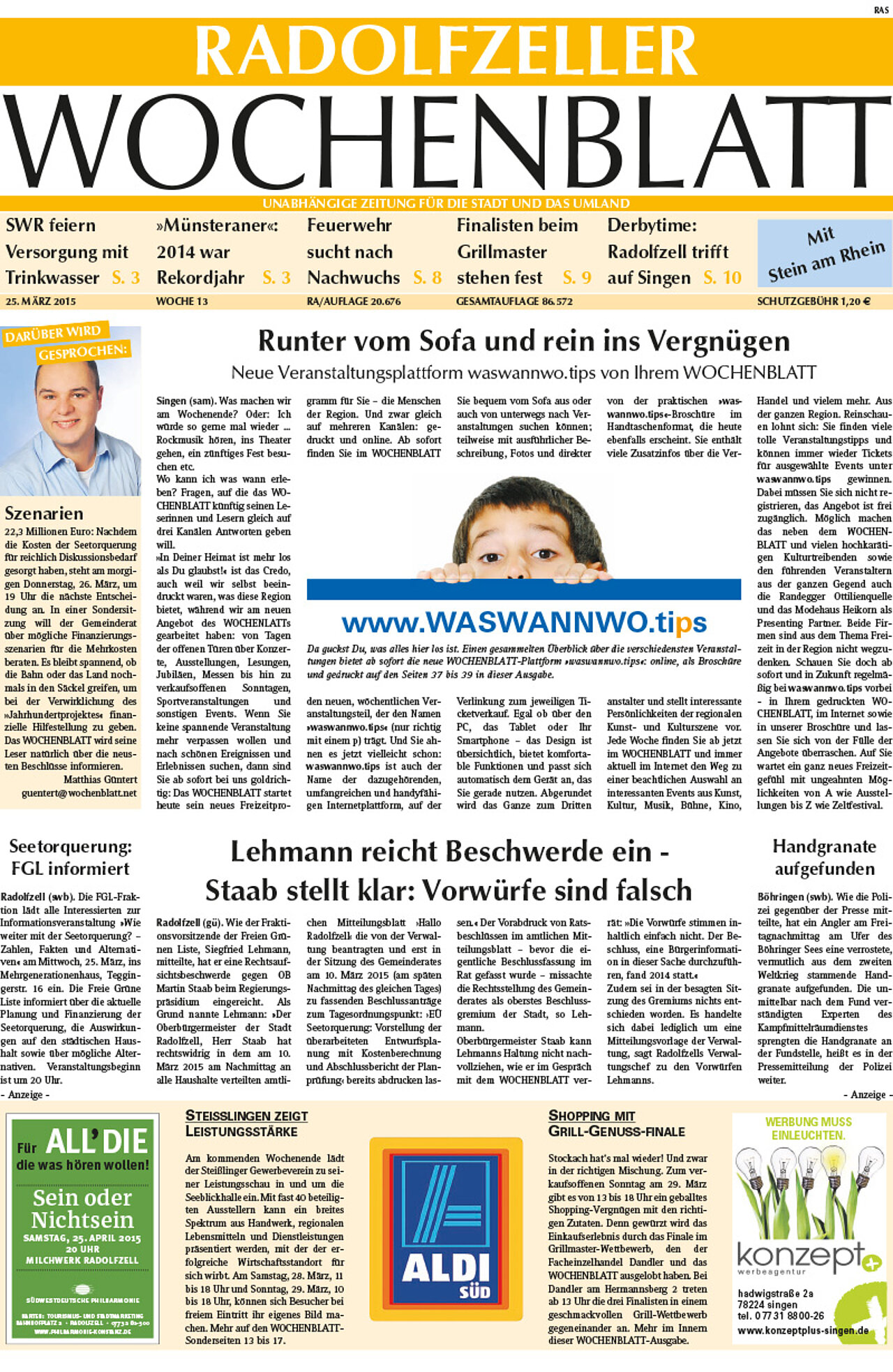 Ausgabe 13 vom 25. März 2015