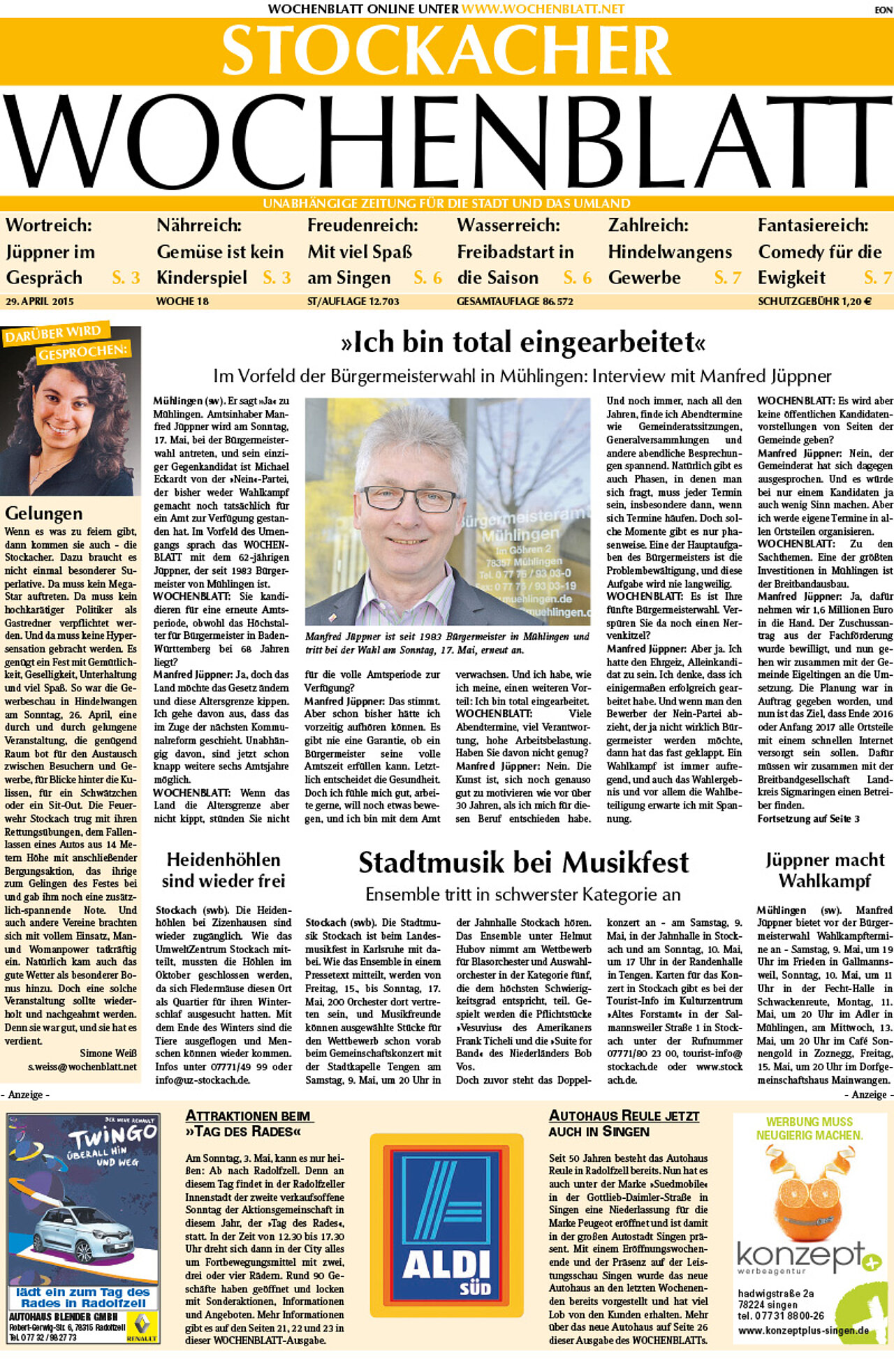 Ausgabe 18 vom 29. April 2015
