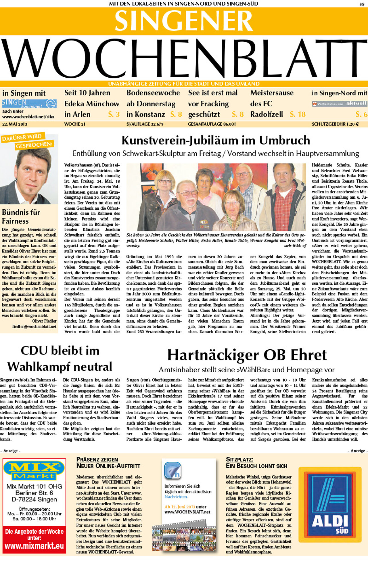 Ausgabe 21 vom 22. Mai 2013