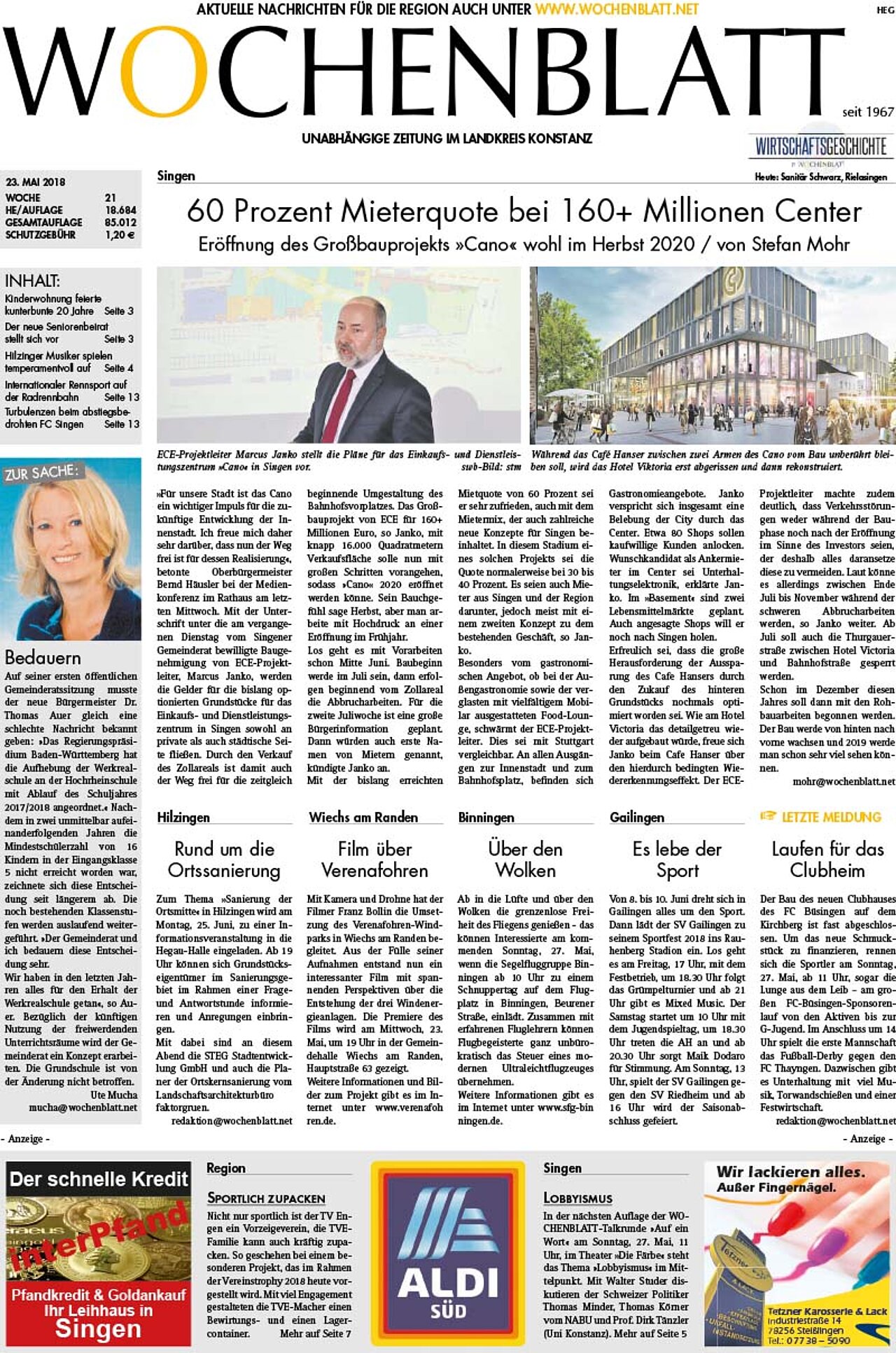 Ausgabe 21 vom 23. Mai 2018