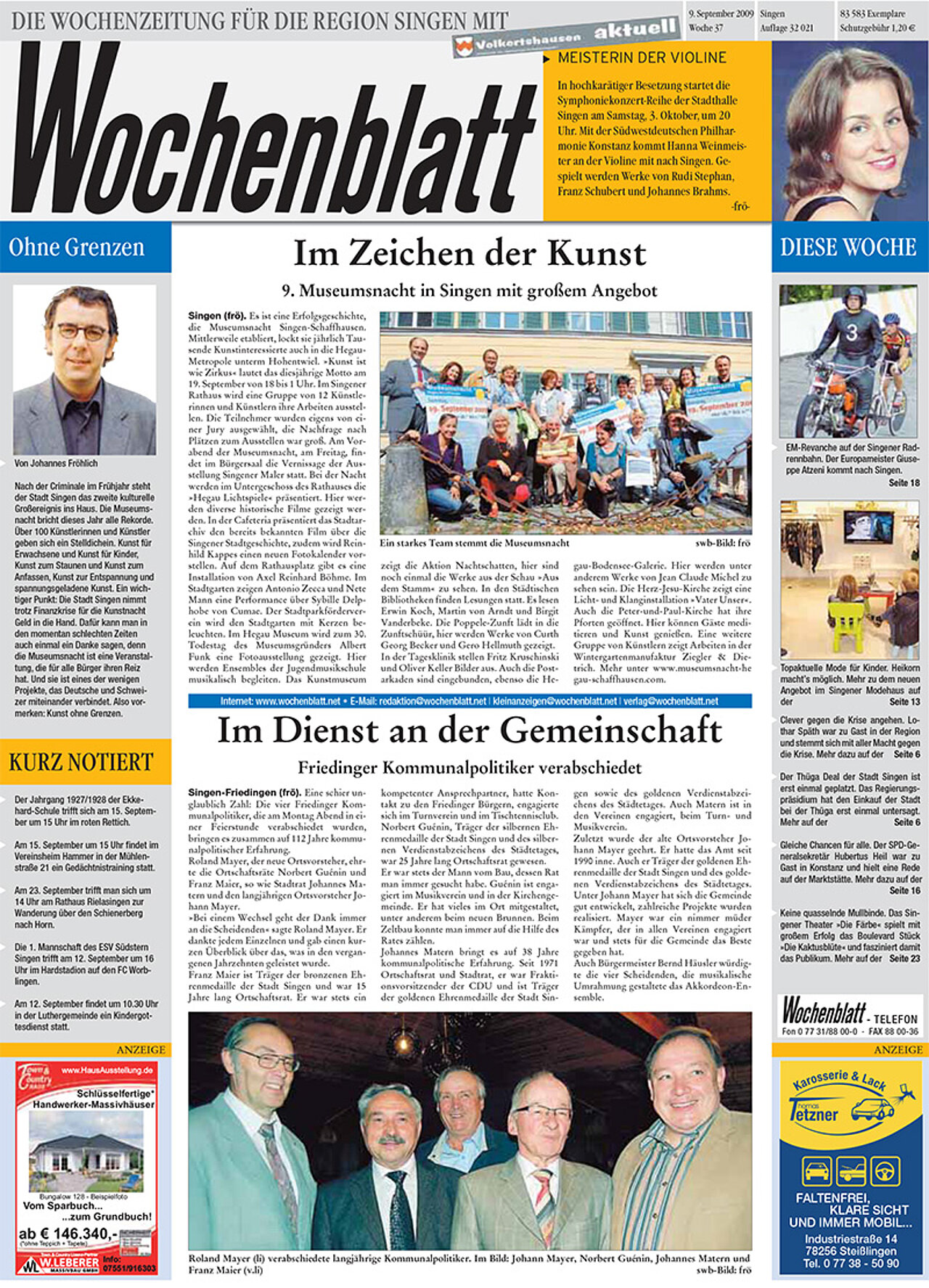 Ausgabe 36 vom 09. September 2009