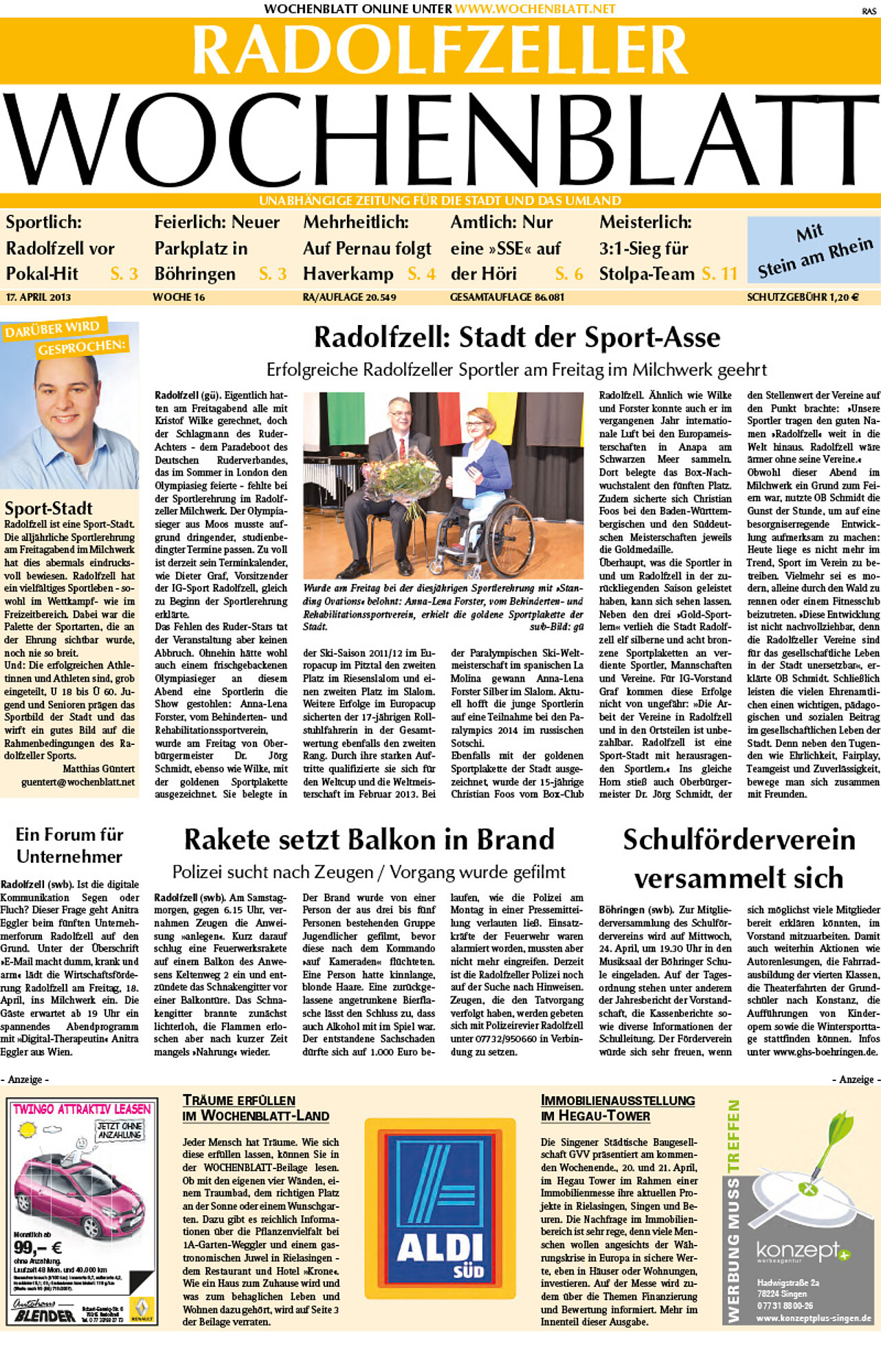Ausgabe 16 vom 17. April 2013