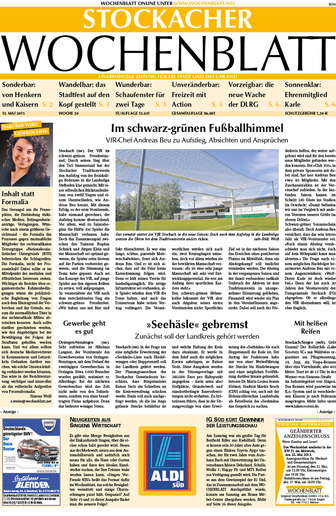 Ausgabe 20 vom 15. Mai 2013