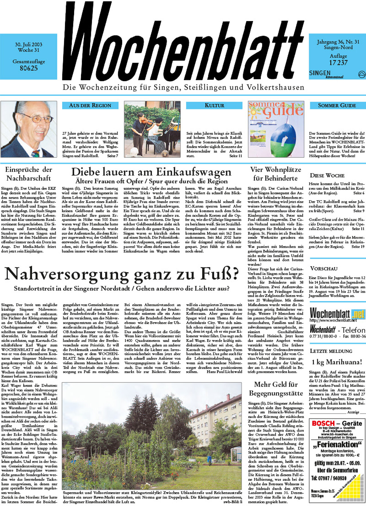 Ausgabe 31 vom 30. Juli 2003