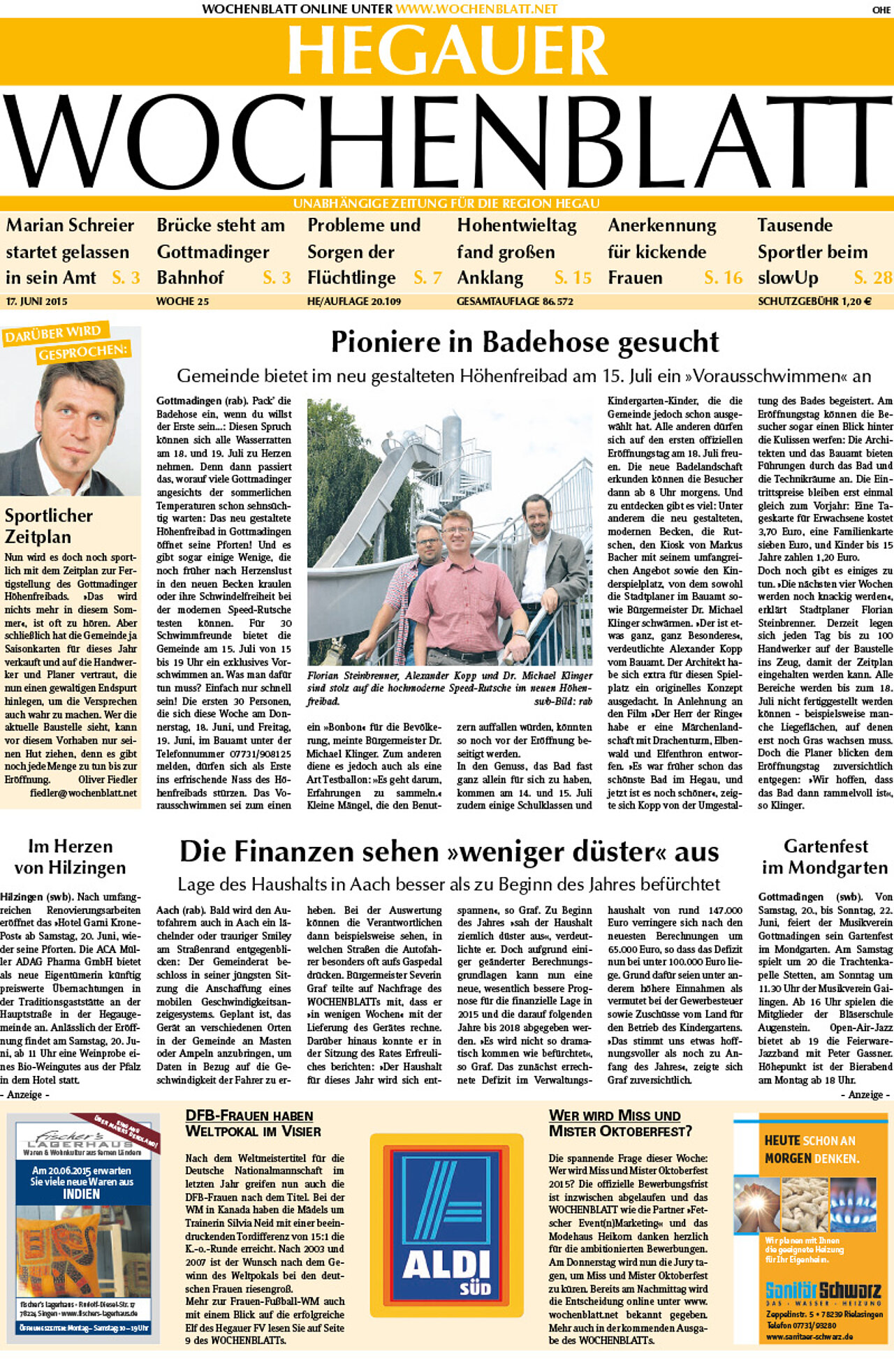 Ausgabe 25 vom 17. Juni 2015