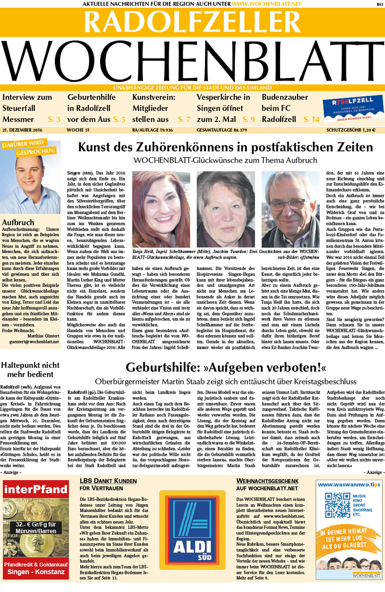 Ausgabe 51 vom 21. Dezember 2016
