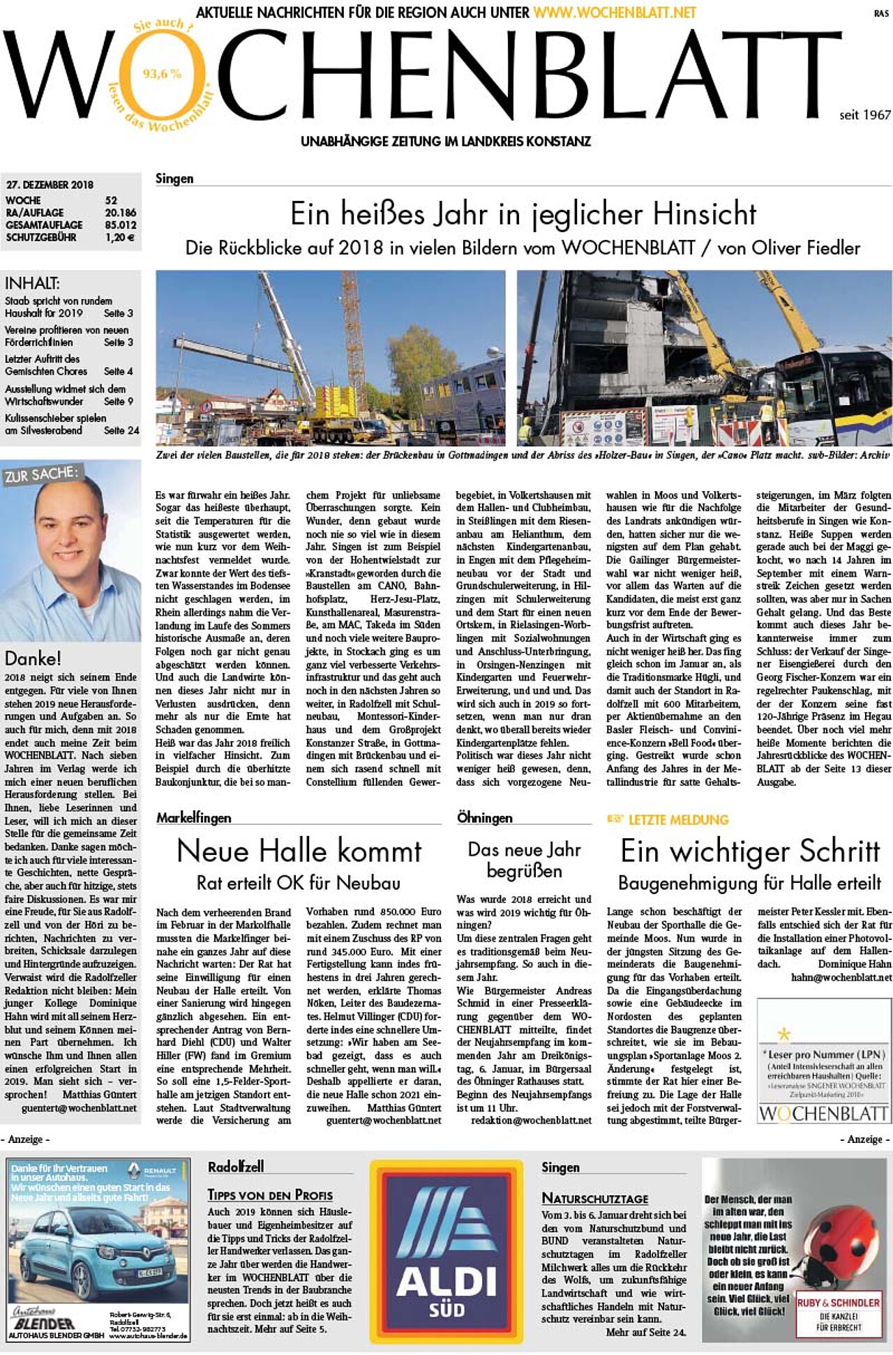 Ausgabe 52 vom 27. Dezember 2018