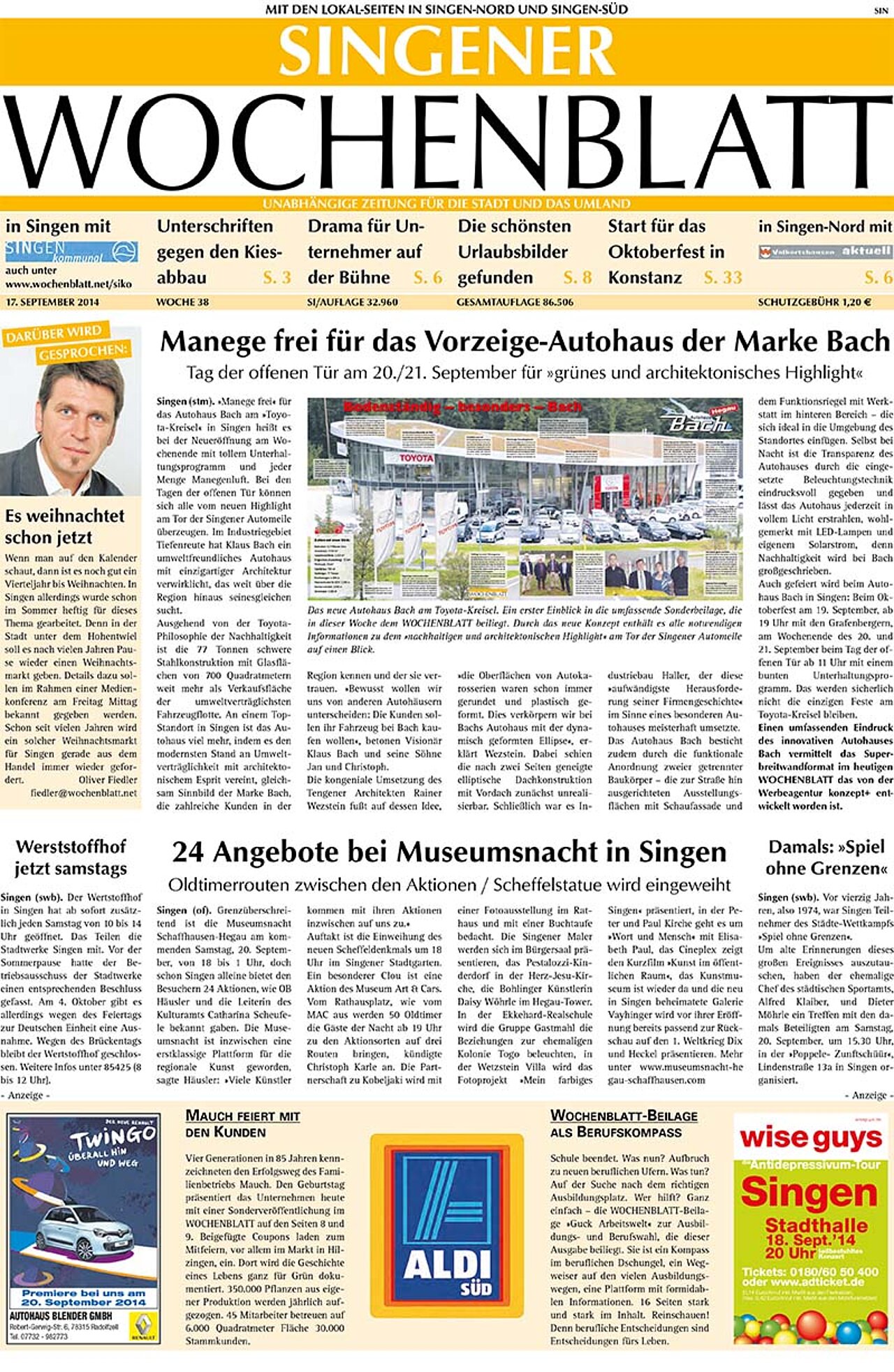 Ausgabe 38 vom 17. September 2014