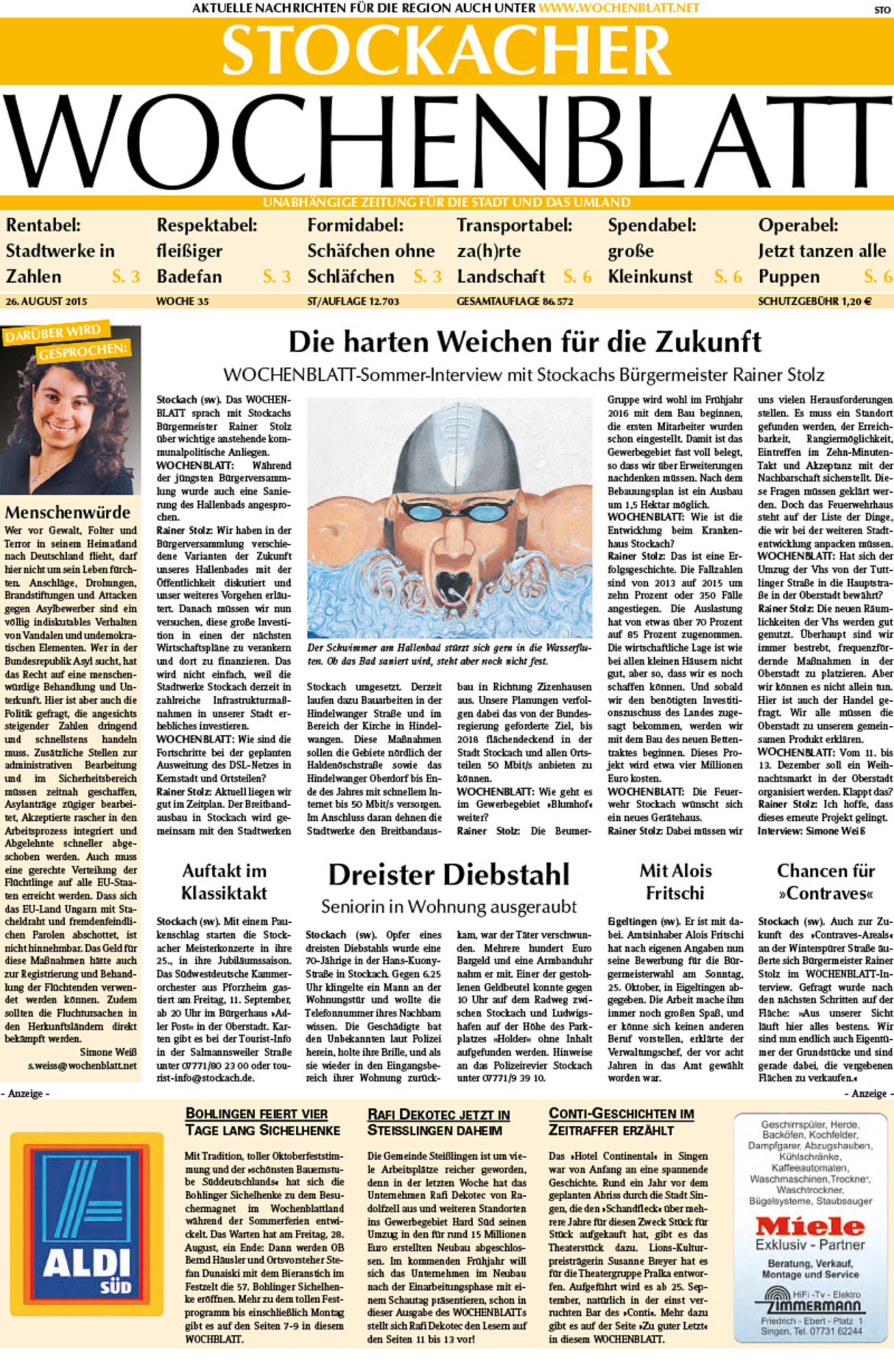 Ausgabe 35 vom 26. August 2015