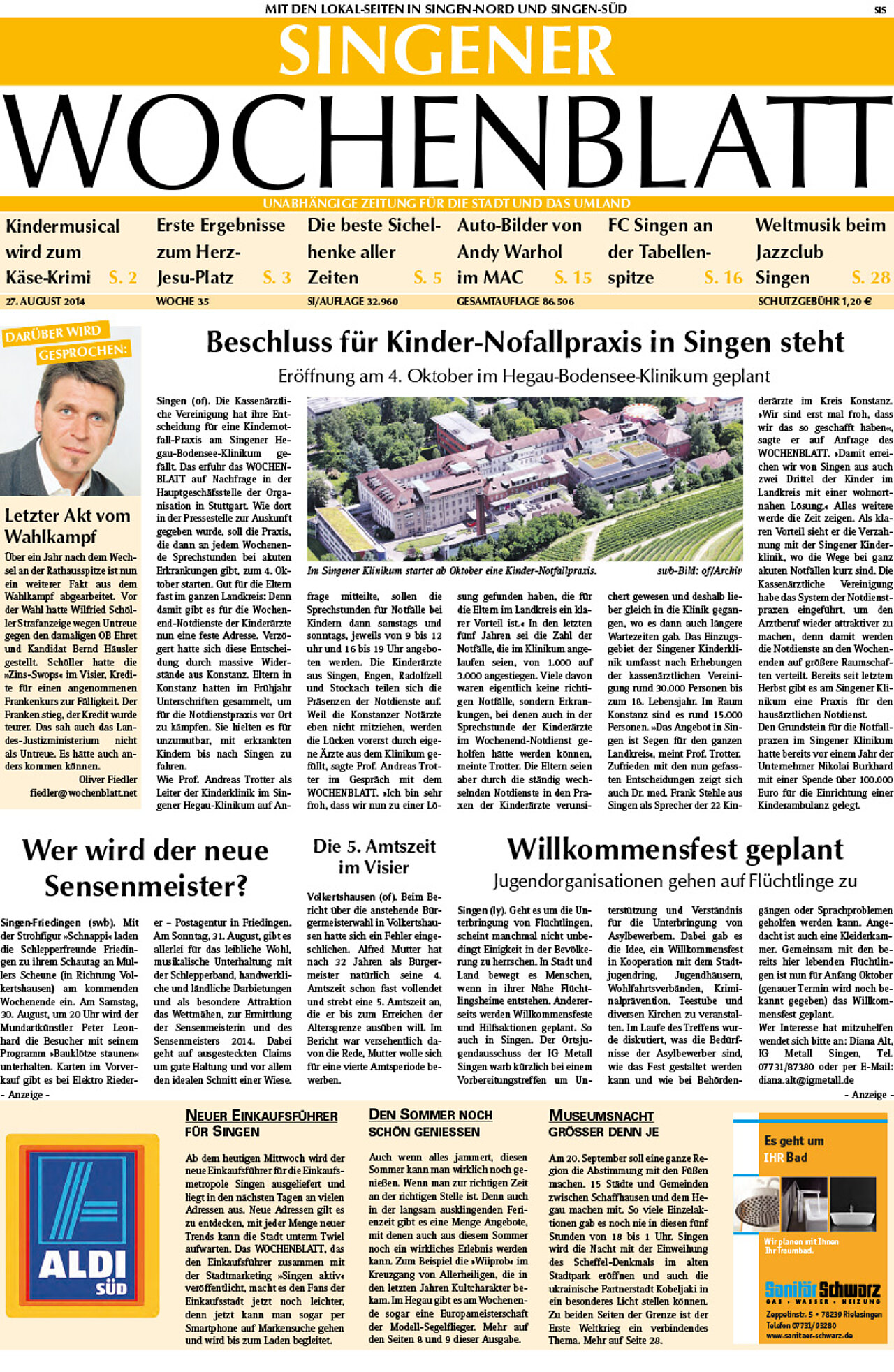 Ausgabe 35 vom 27. August 2014
