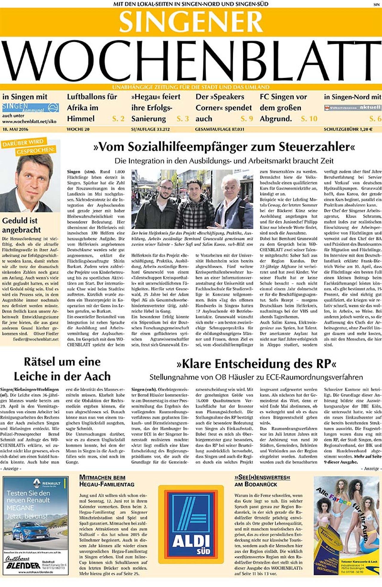 Ausgabe 20 vom 18. Mai 2016