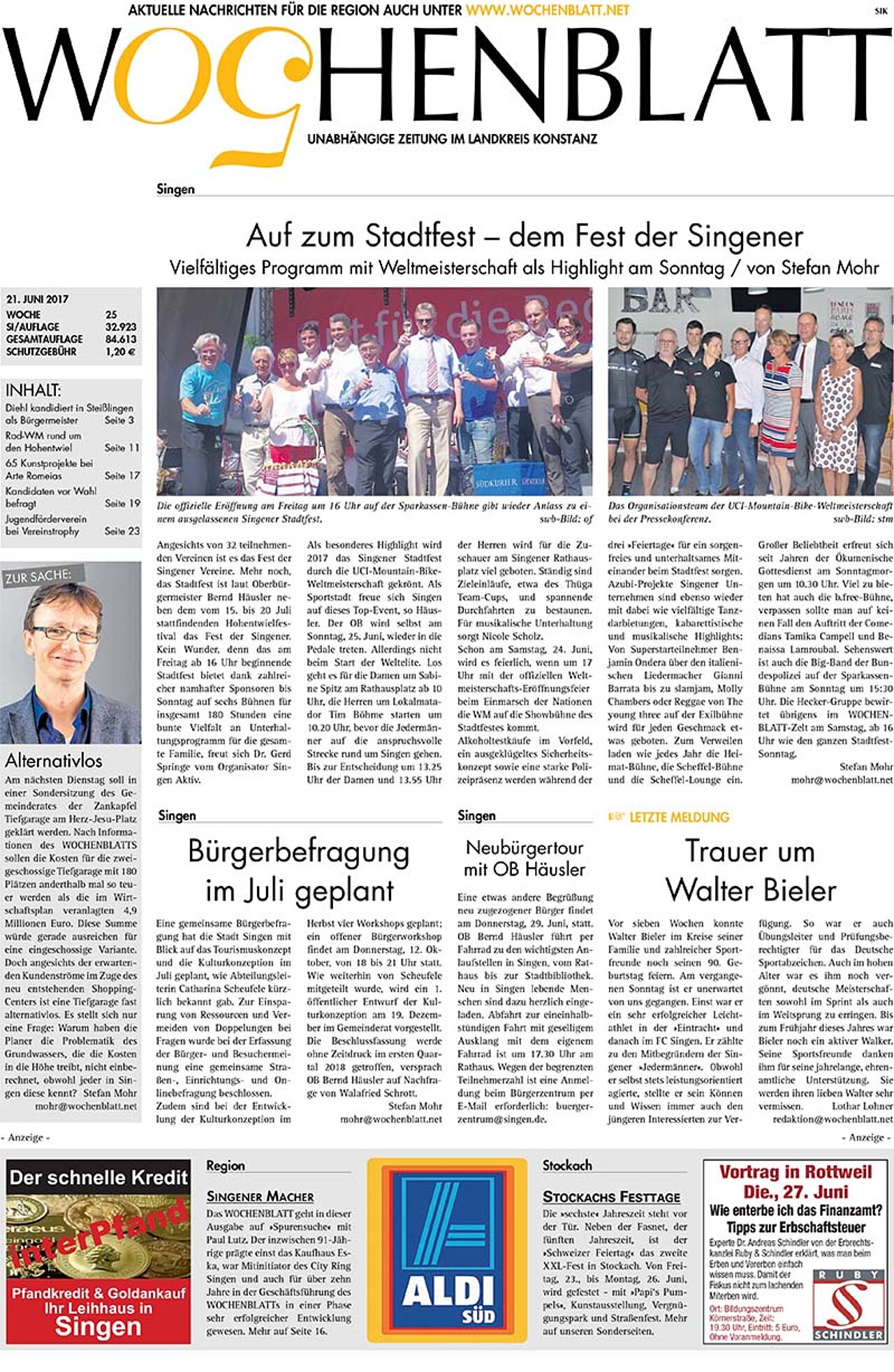 Ausgabe 25 vom 21. Juni 2017