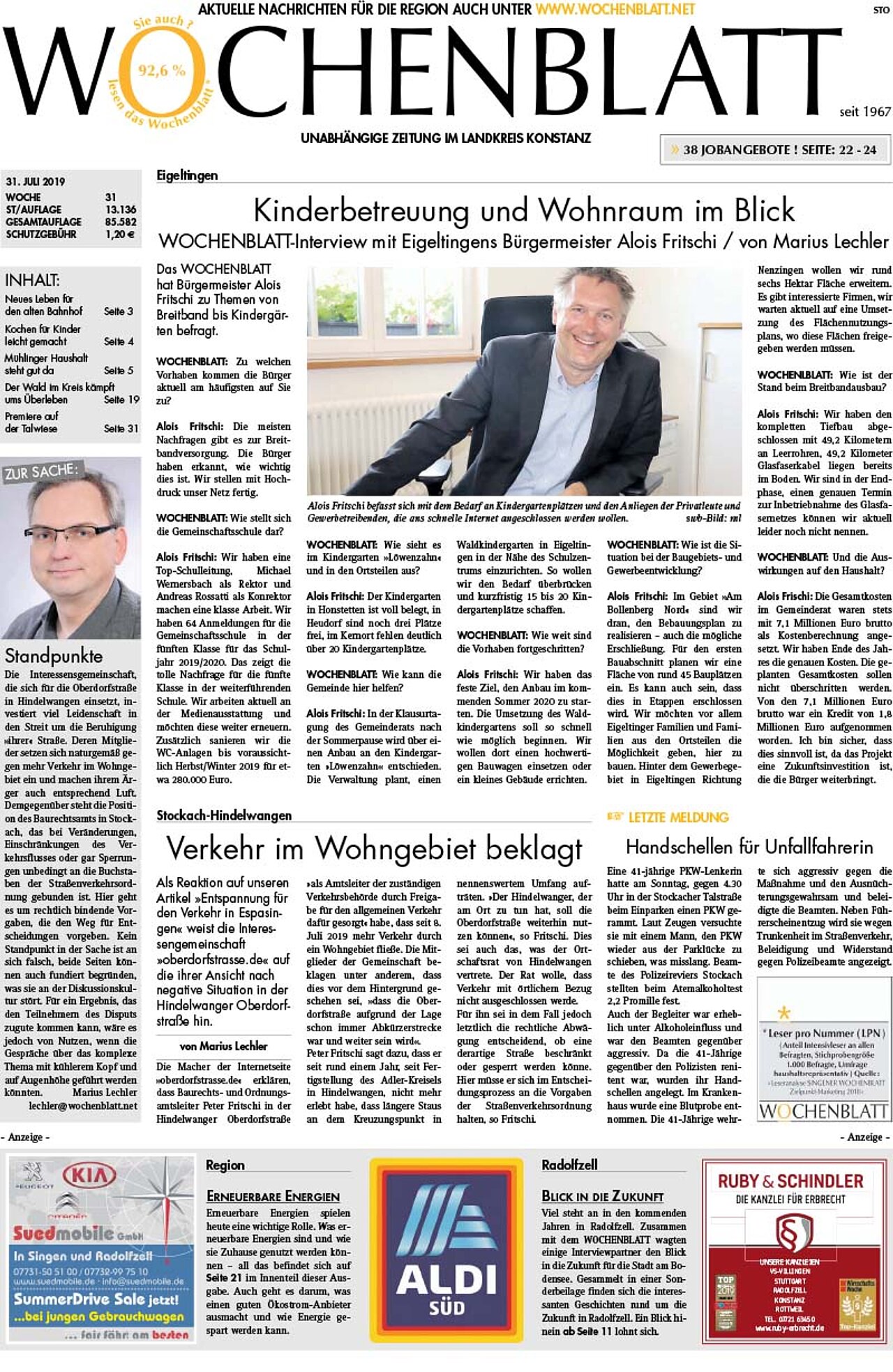 Ausgabe 31 vom 31. Juli 2019