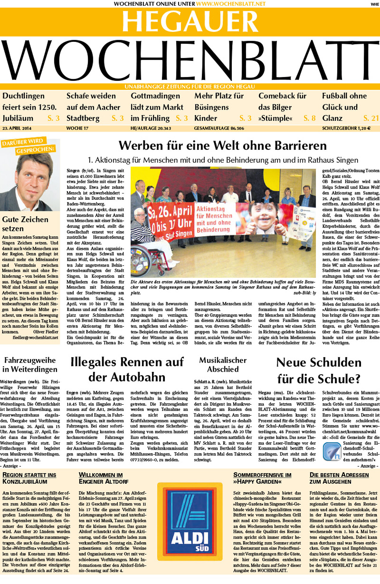 Ausgabe 17 vom 23. April 2014