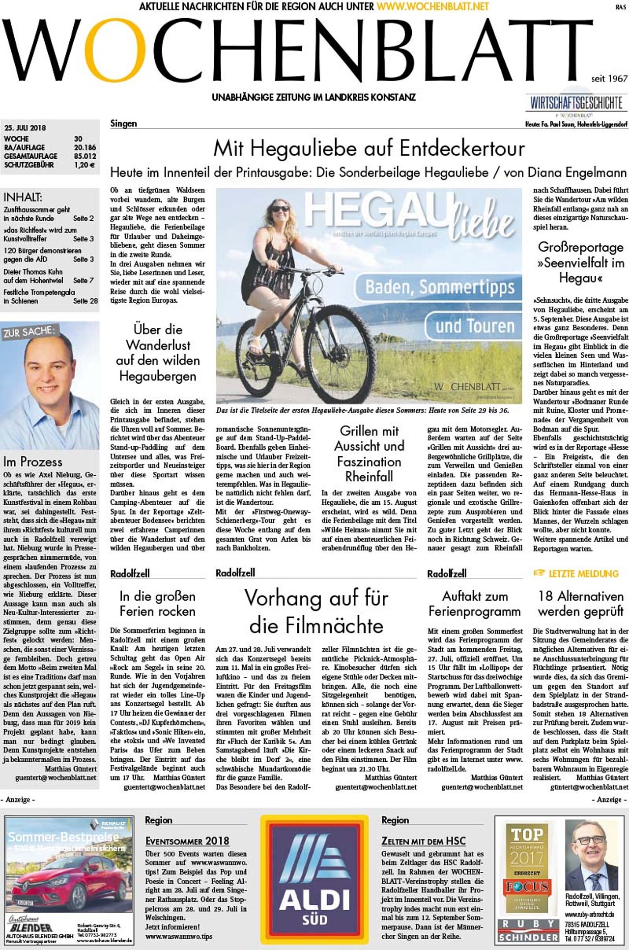 Ausgabe 30 vom 25. Juli 2018