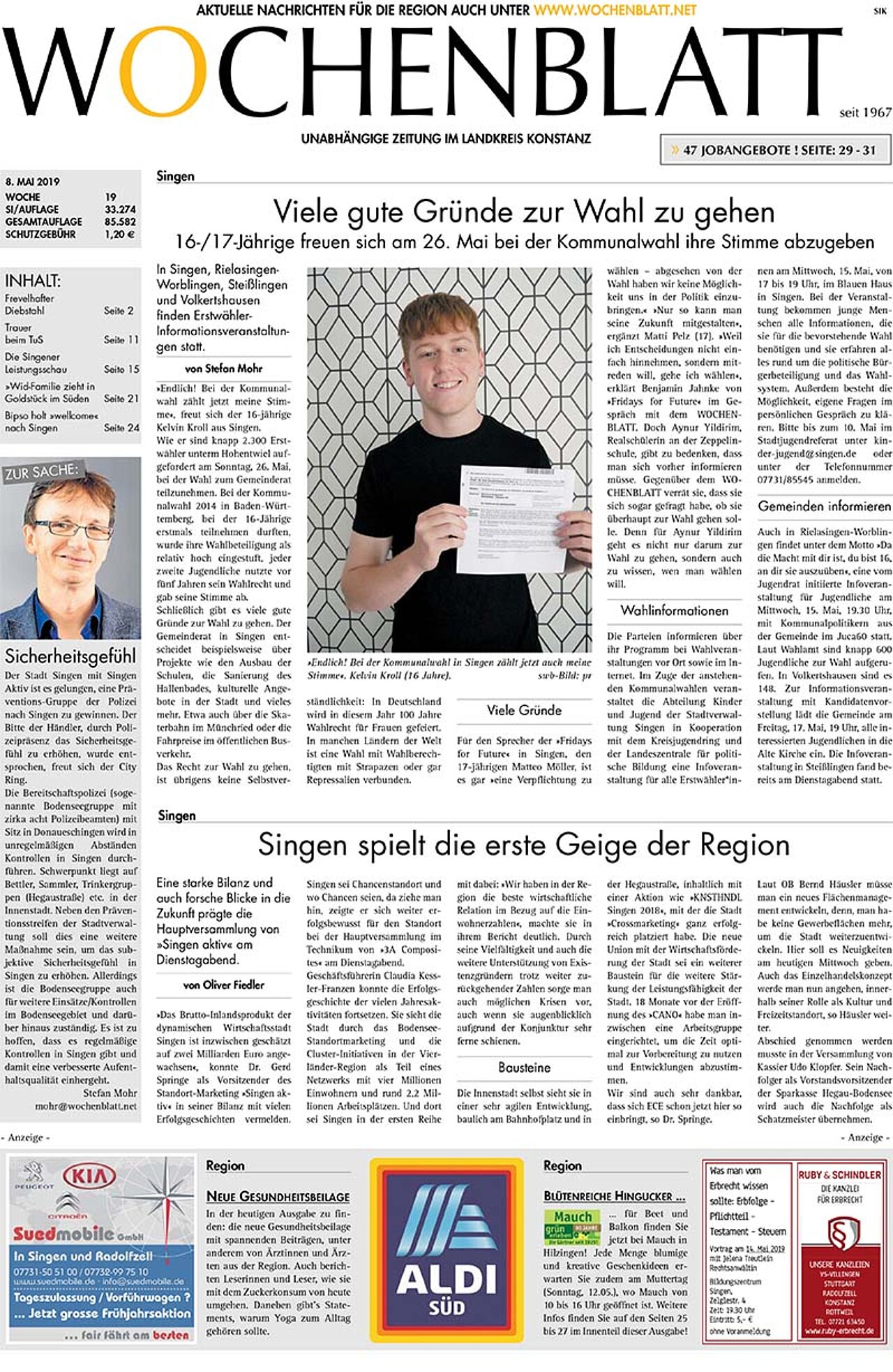 Ausgabe 19 vom 08. Mai 2019