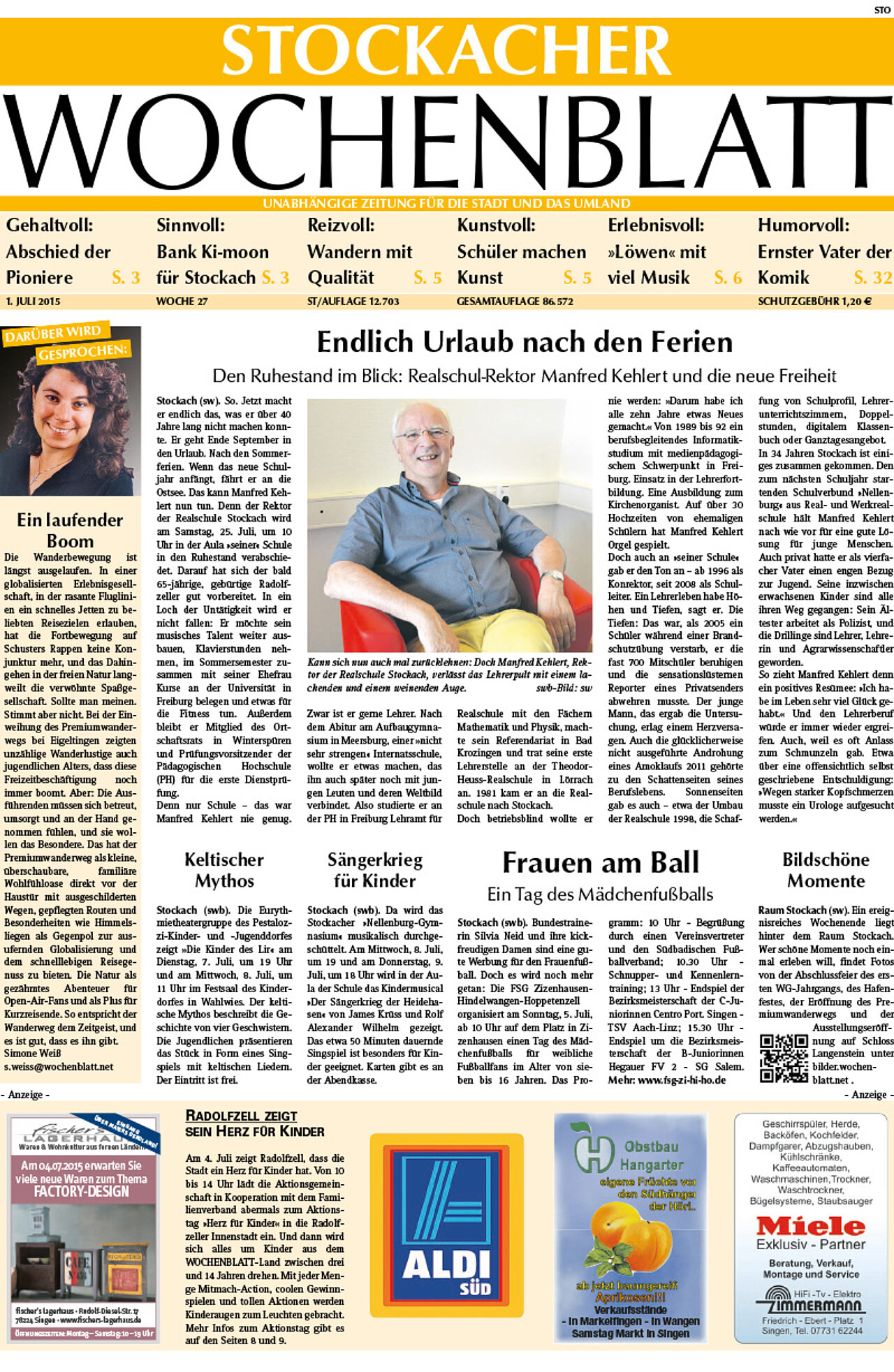 Ausgabe 27 vom 01. Juli 2015