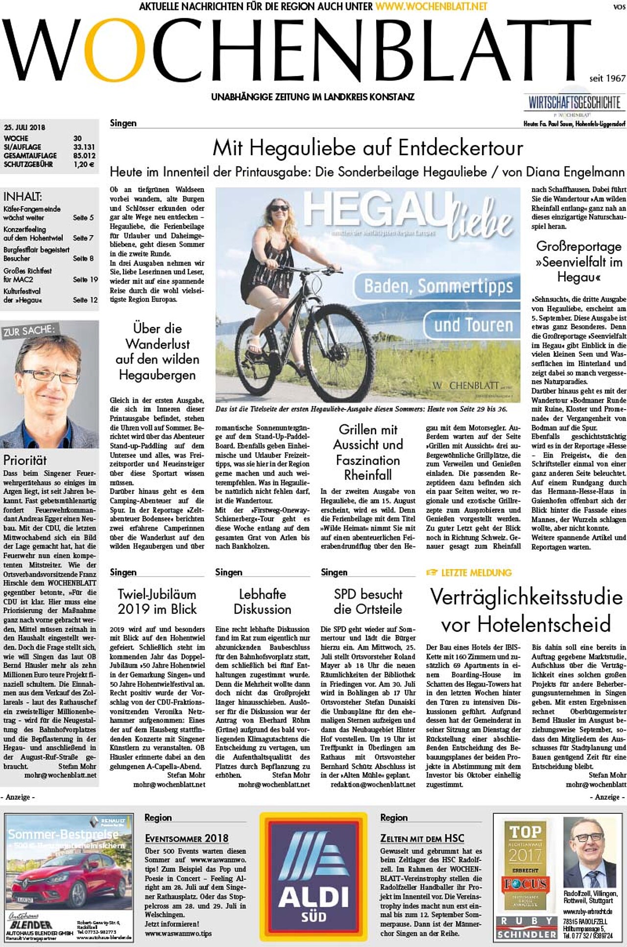 Ausgabe 30 vom 25. Juli 2018