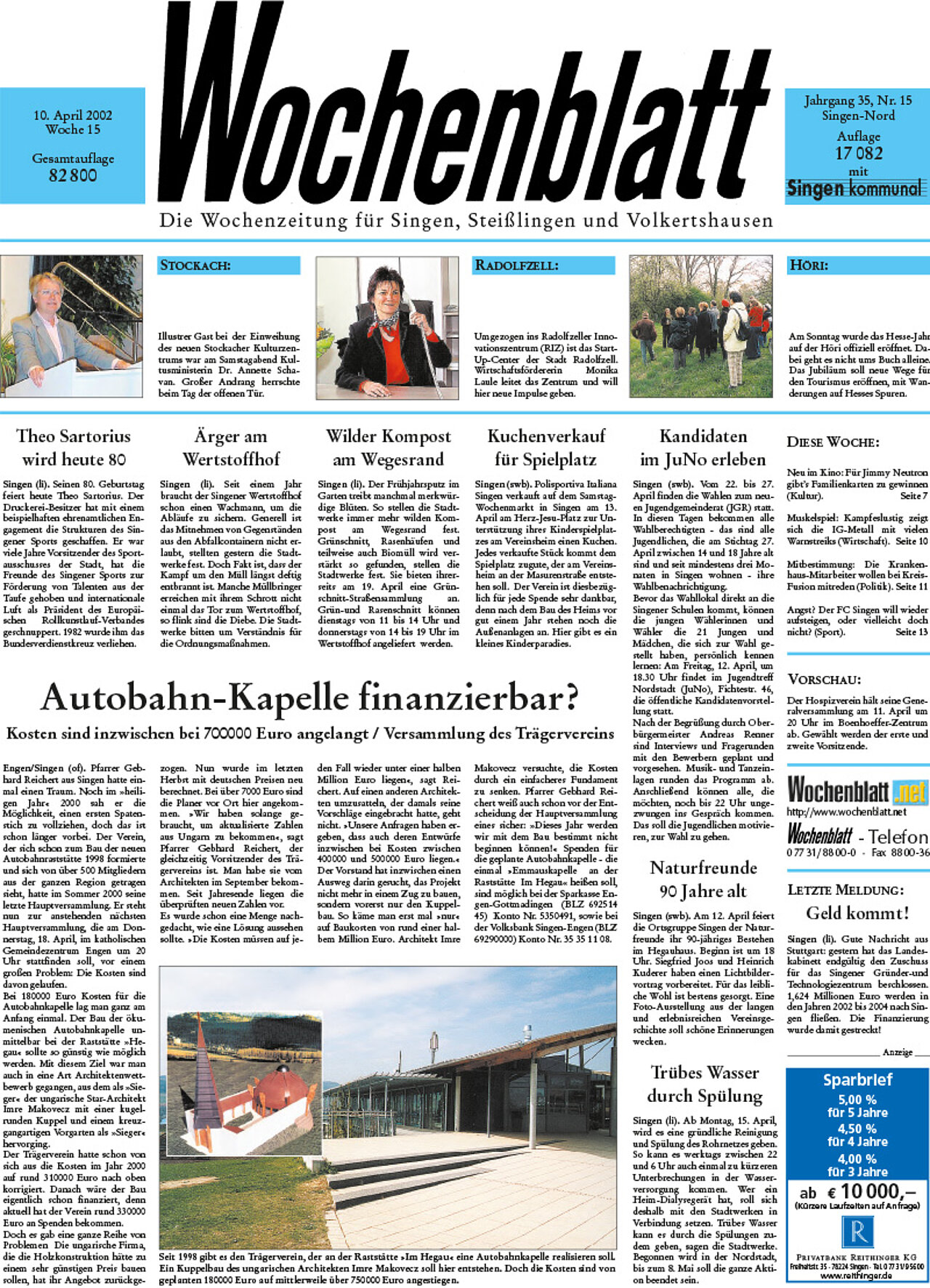 Ausgabe 15 vom 10. April 2002