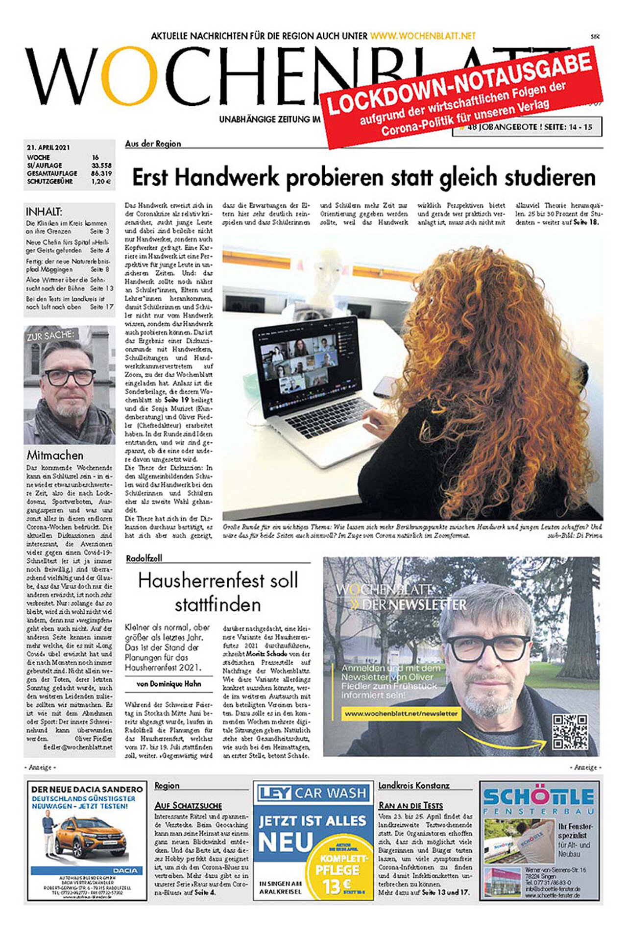 Ausgabe 16 vom 21. April 2021