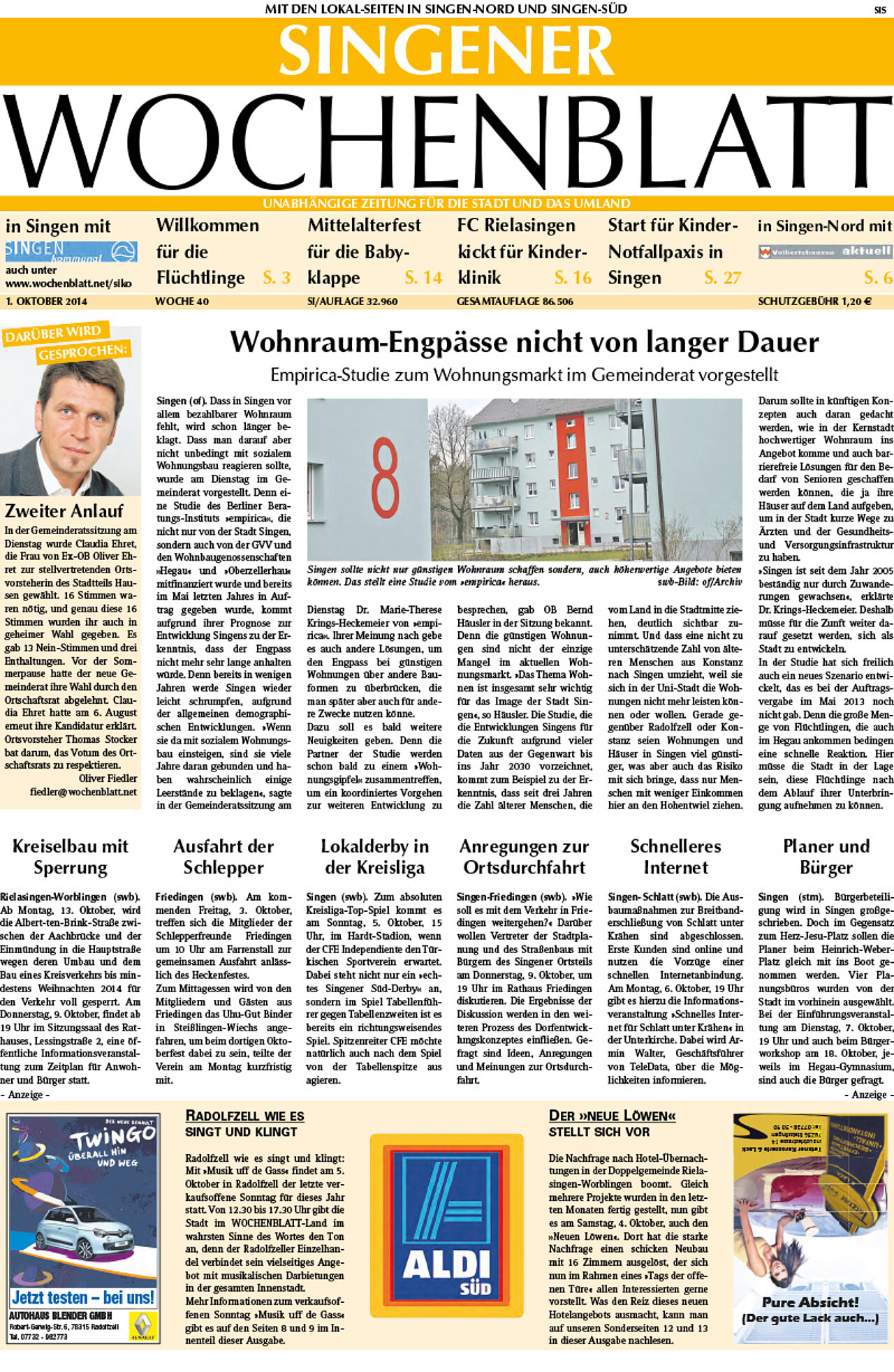 Ausgabe 40 vom 01. Oktober 2014