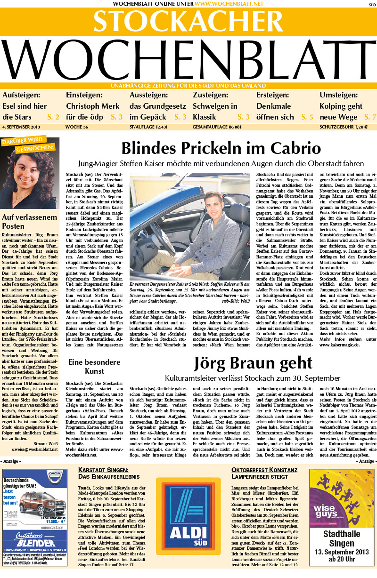 Ausgabe 36 vom 04. September 2013