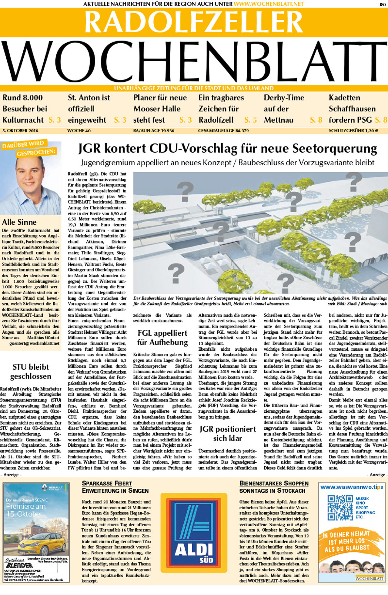 Ausgabe 40 vom 05. Oktober 2016