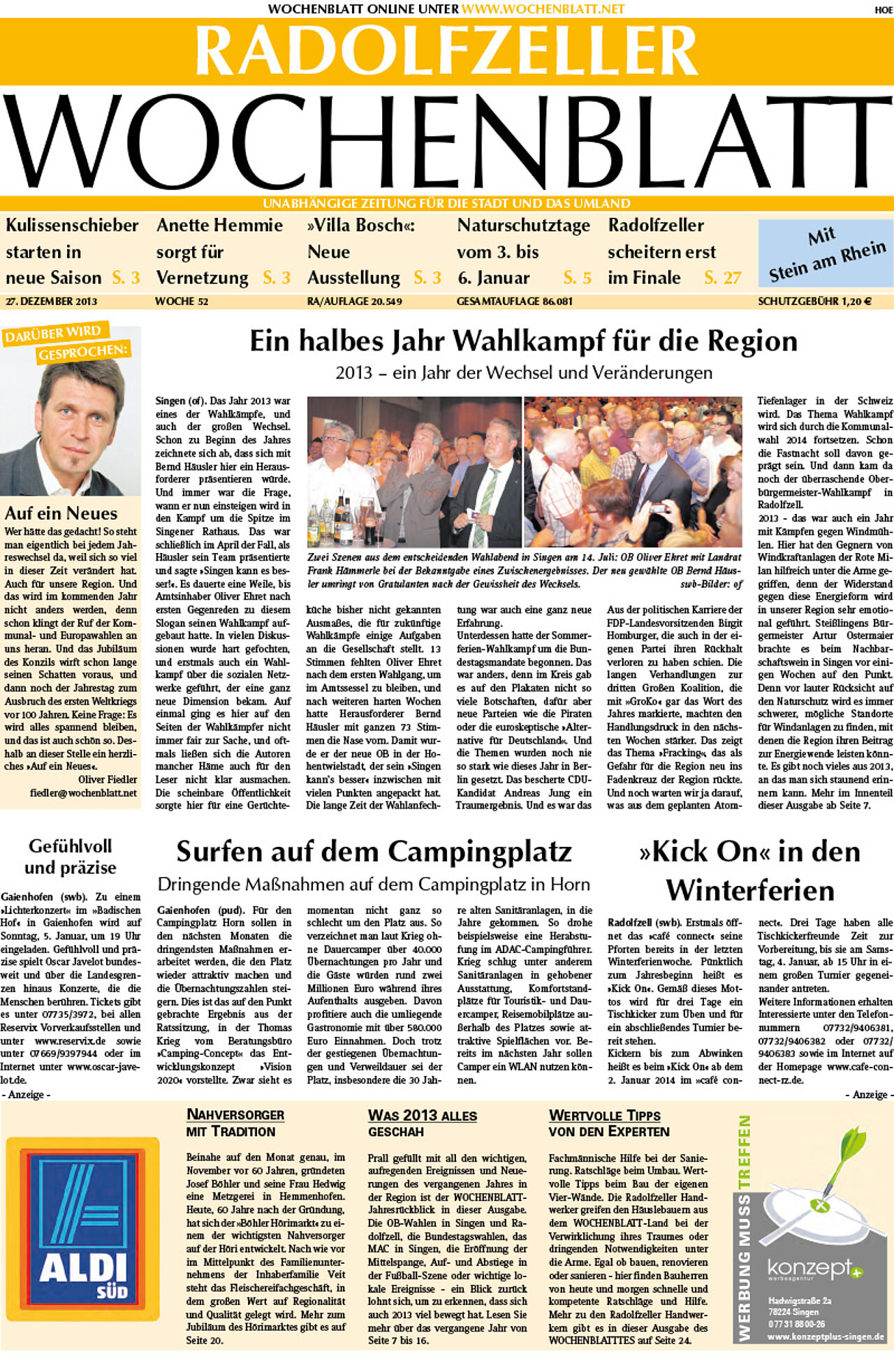 Ausgabe 52 vom 27. Dezember 2013