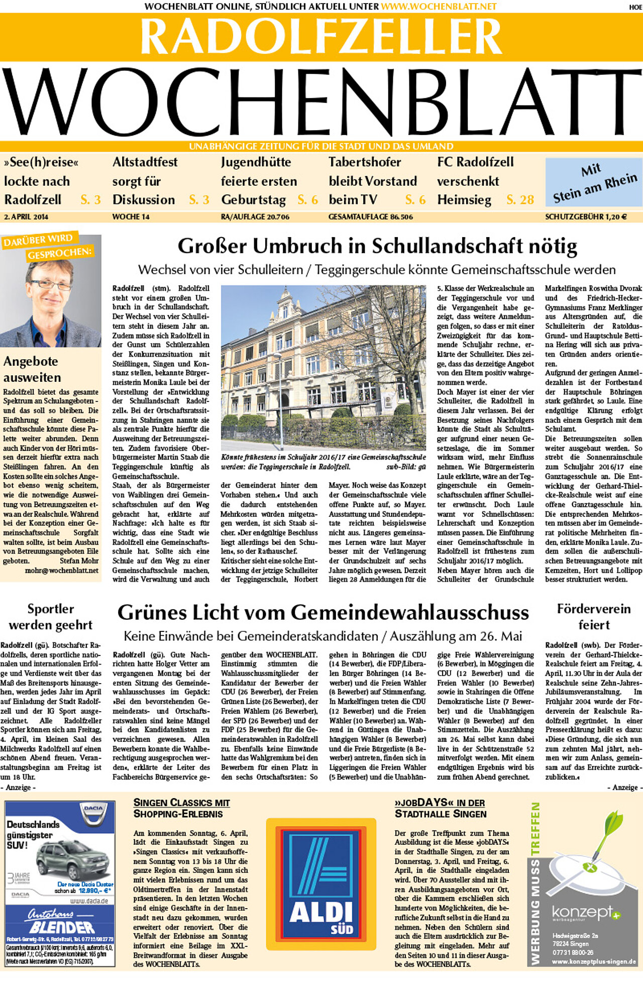 Ausgabe 14 vom 02. April 2014