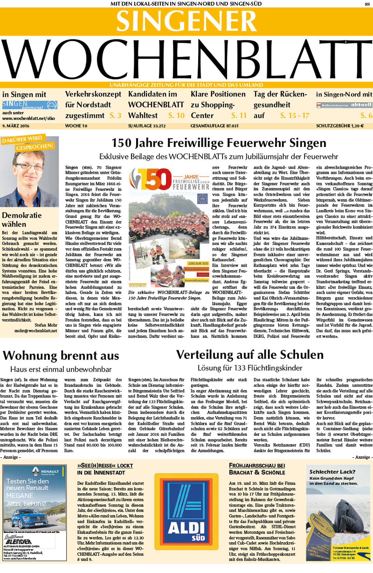 Ausgabe 10 vom 09. März 2016