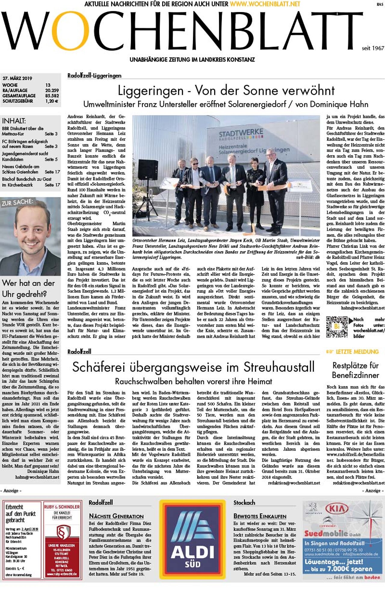 Ausgabe 13 vom 27. März 2019