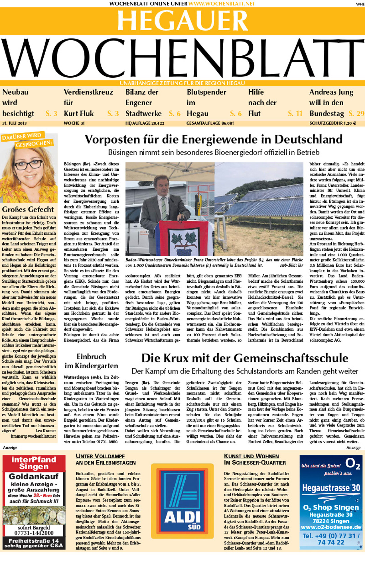 Ausgabe 31 vom 31. Juli 2013