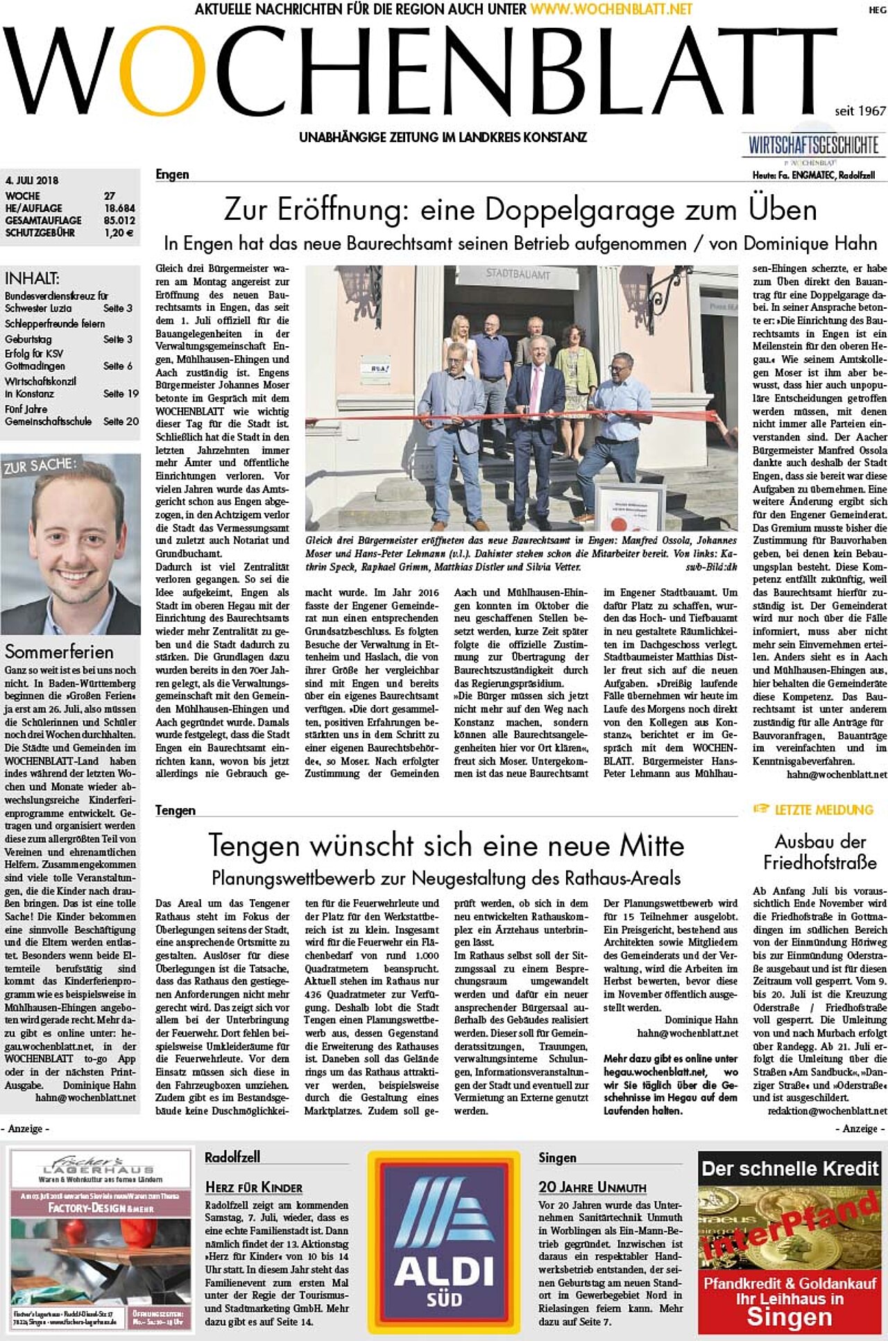 Ausgabe 27 vom 04. Juli 2018