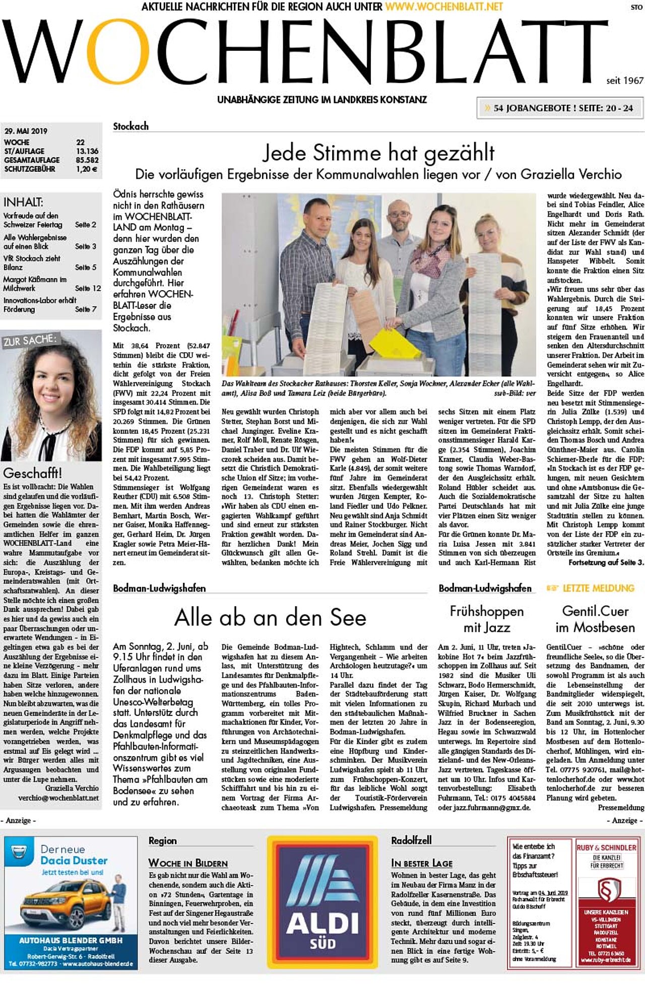 Ausgabe 22 vom 29. Mai 2019
