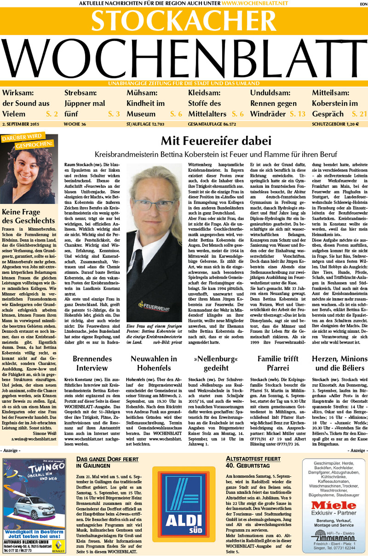Ausgabe 36 vom 02. September 2015