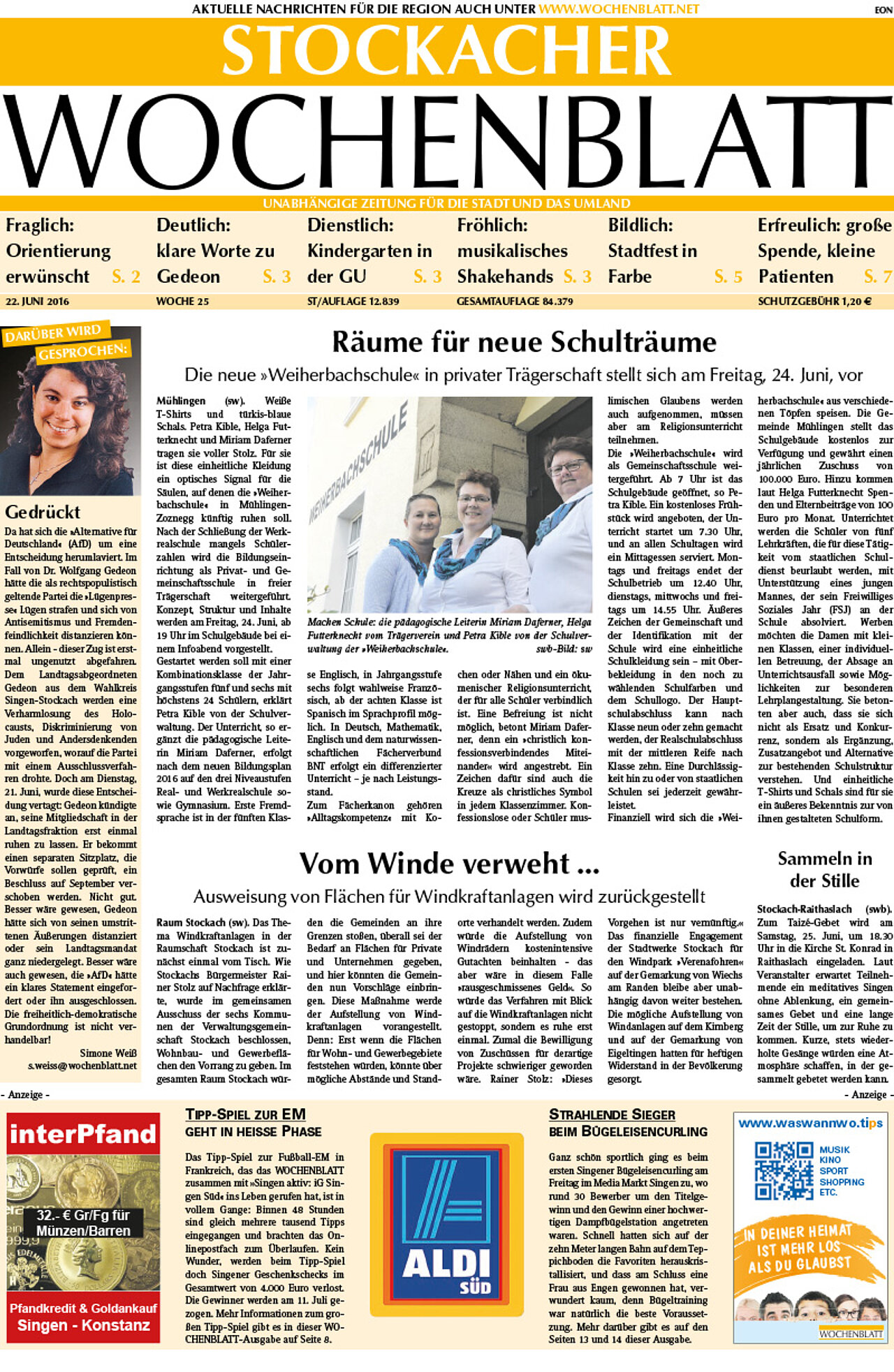 Ausgabe 25 vom 22. Juni 2016