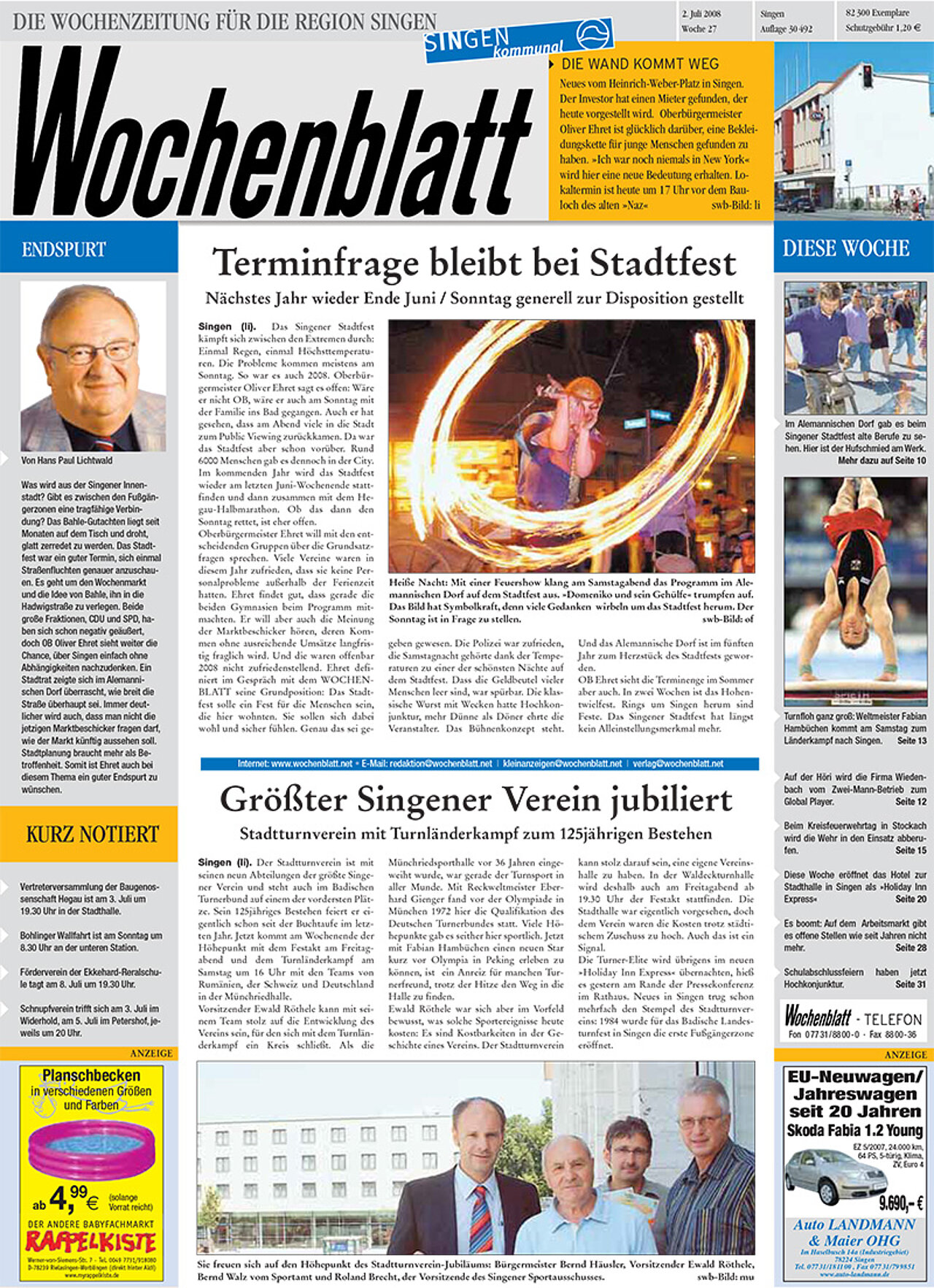 Ausgabe 27 vom 02. Juli 2008