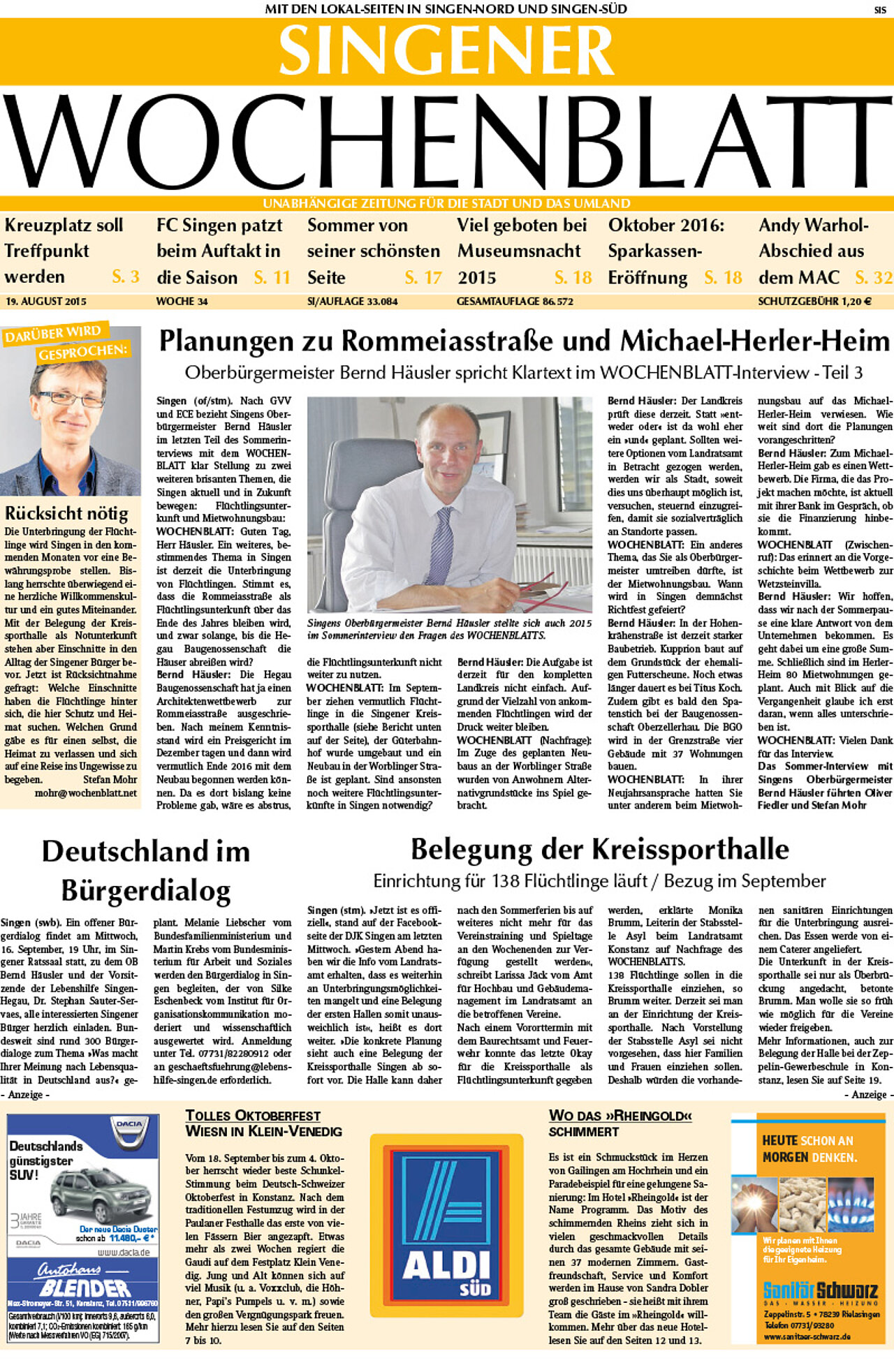 Ausgabe 34 vom 19. August 2015