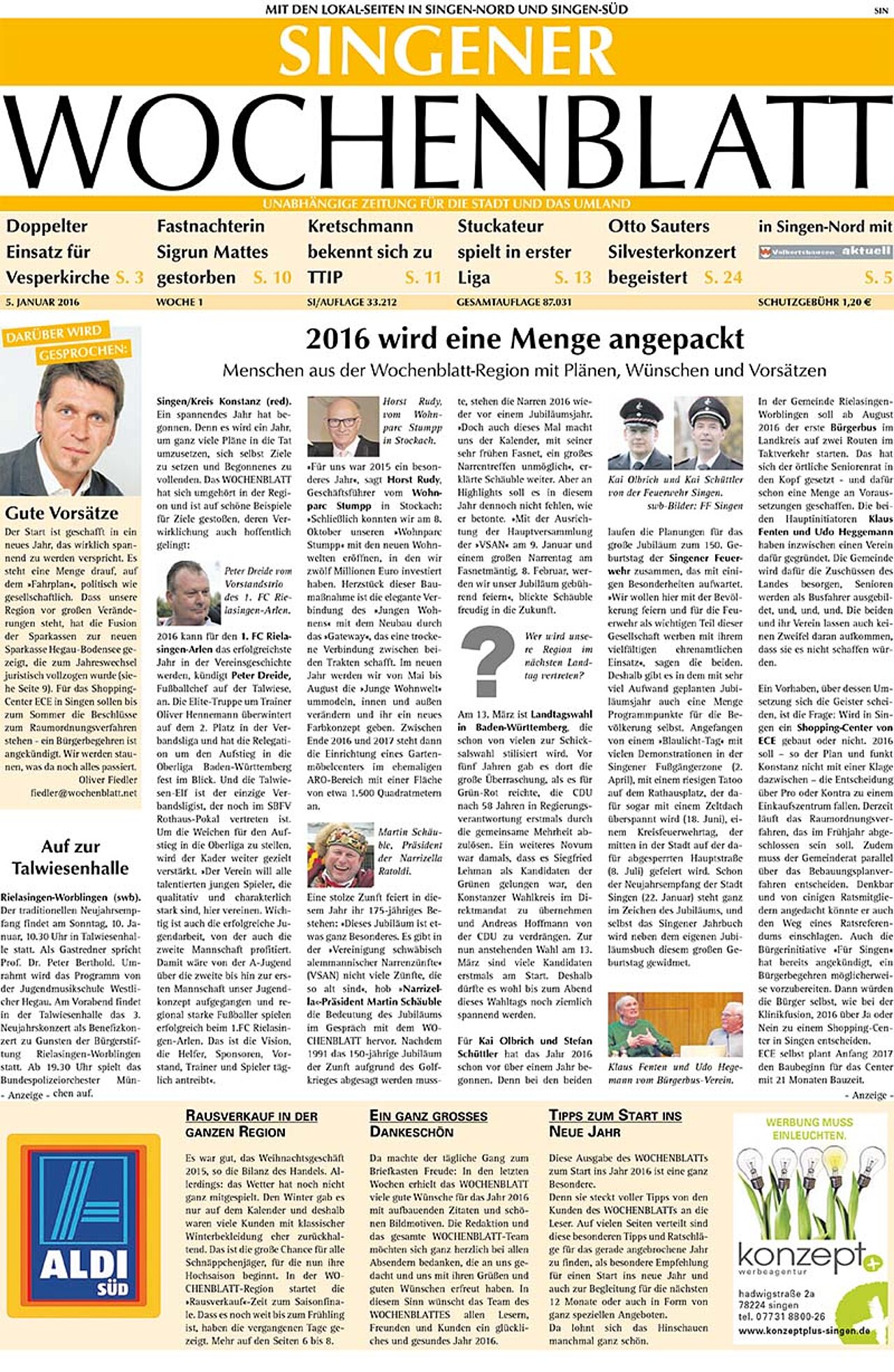 Ausgabe 01 vom 05. Januar 2016