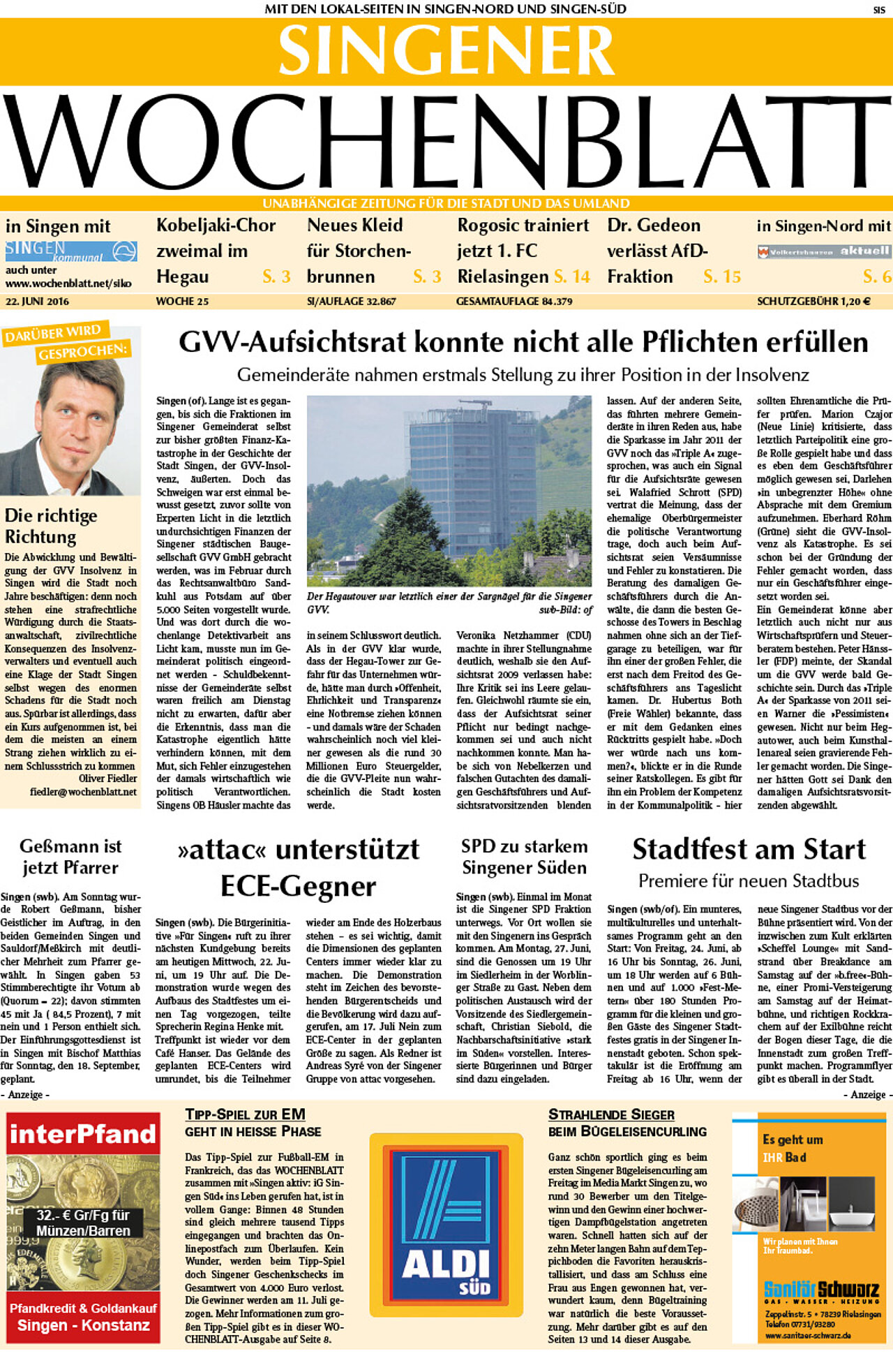 Ausgabe 25 vom 22. Juni 2016