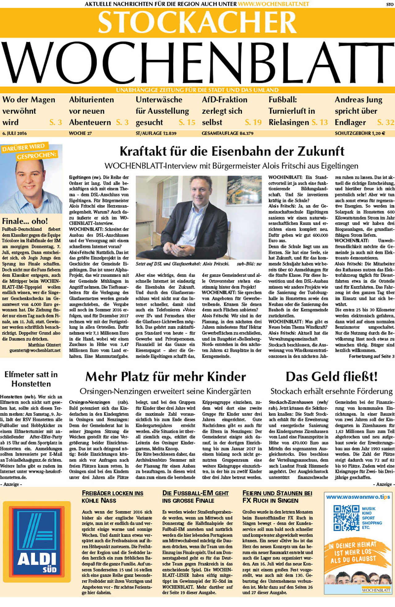 Ausgabe 27 vom 06. Juli 2016