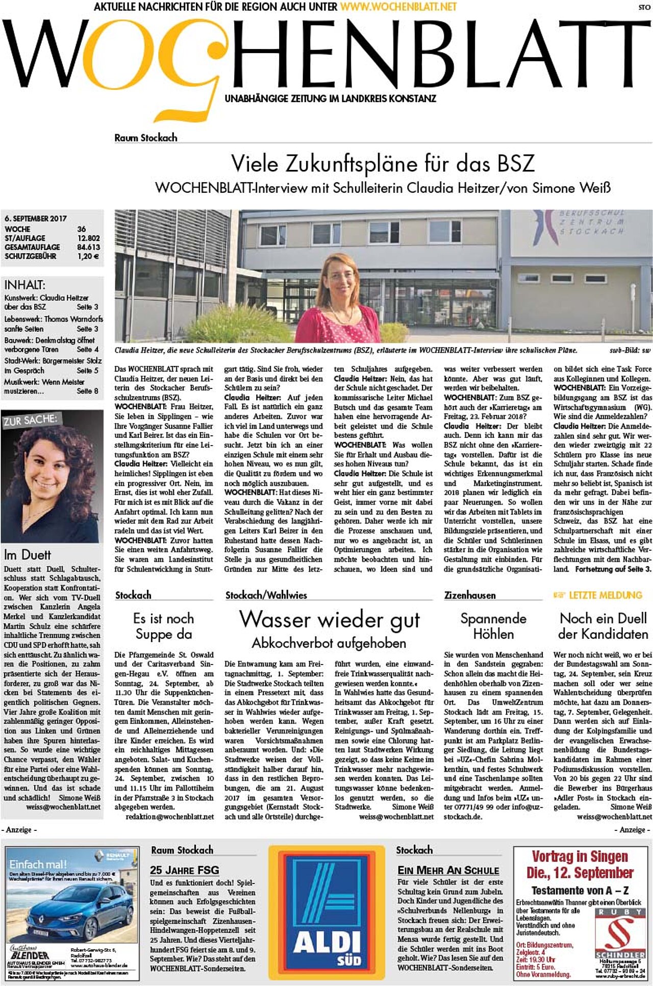 Ausgabe 36 vom 06. September 2017
