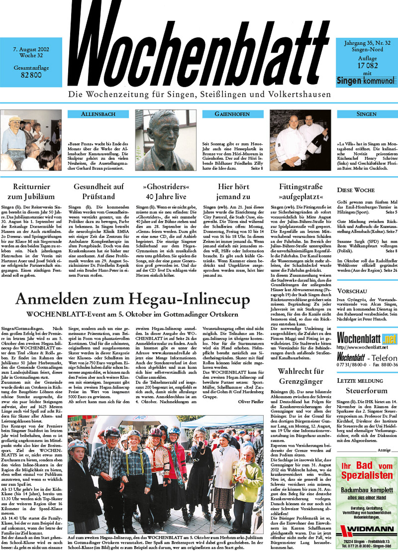 Ausgabe 32 vom 07. August 2002