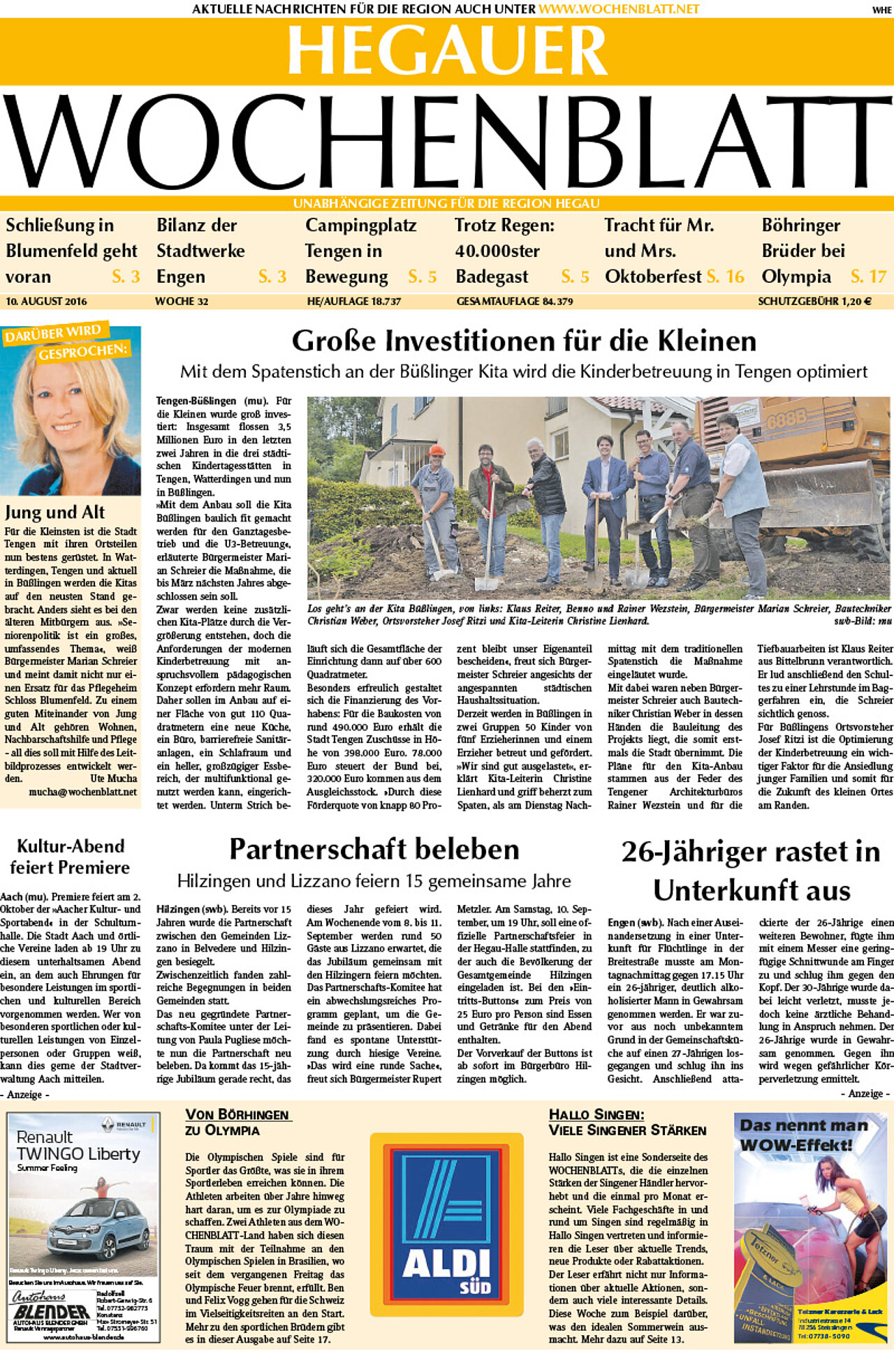 Ausgabe 32 vom 10. August 2016