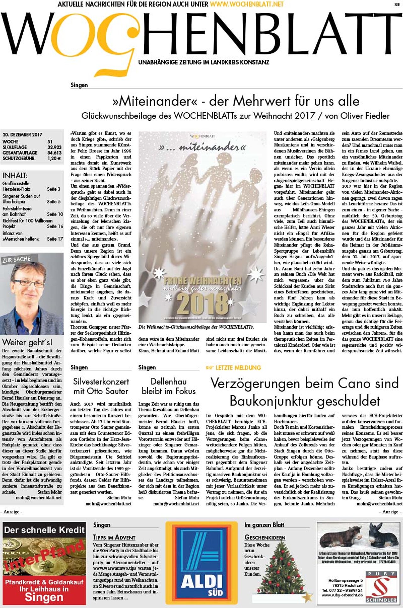 Ausgabe 51 vom 20. Dezember 2017